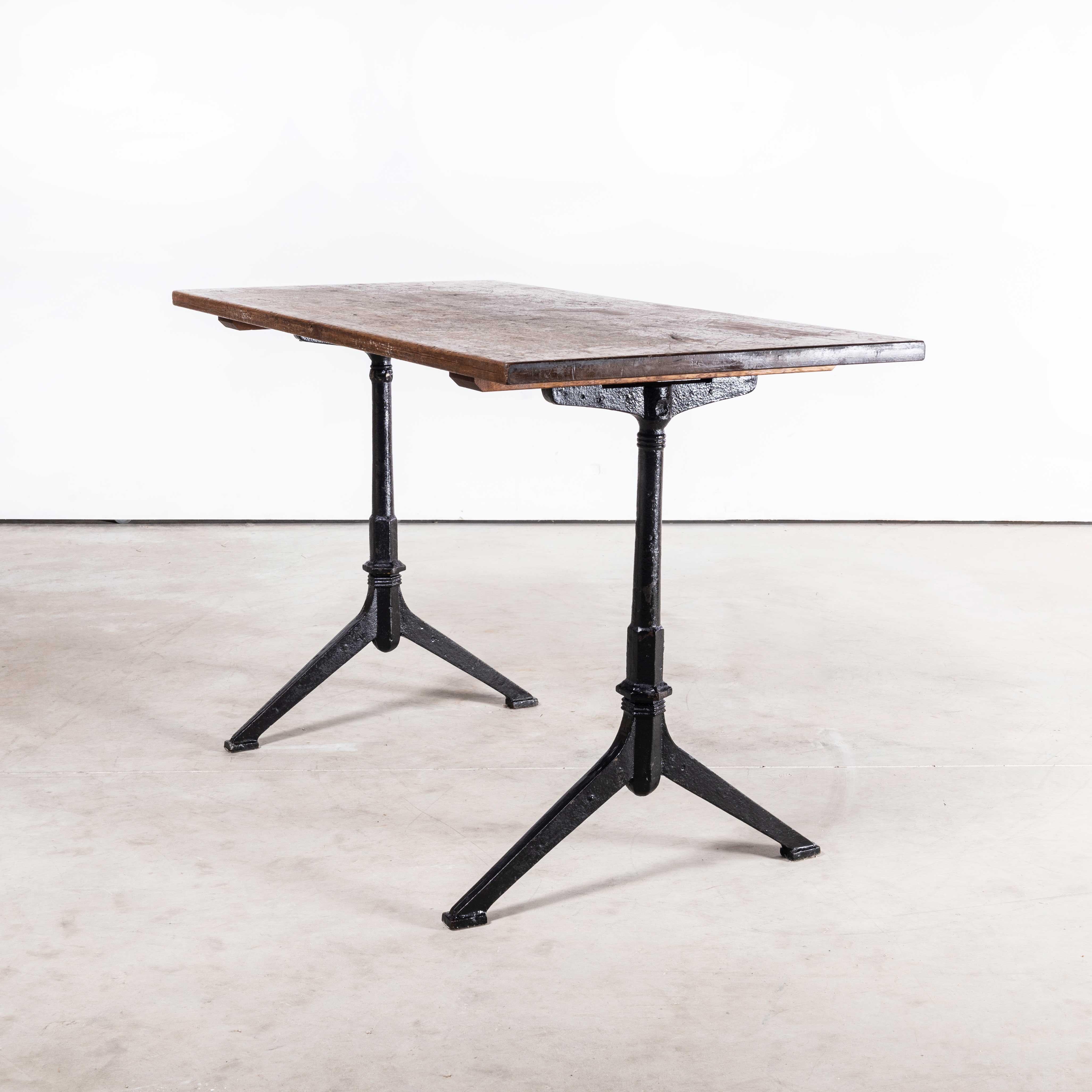 French 1930's Original Baumann Cast Metal Base Table (874.1) For Sale