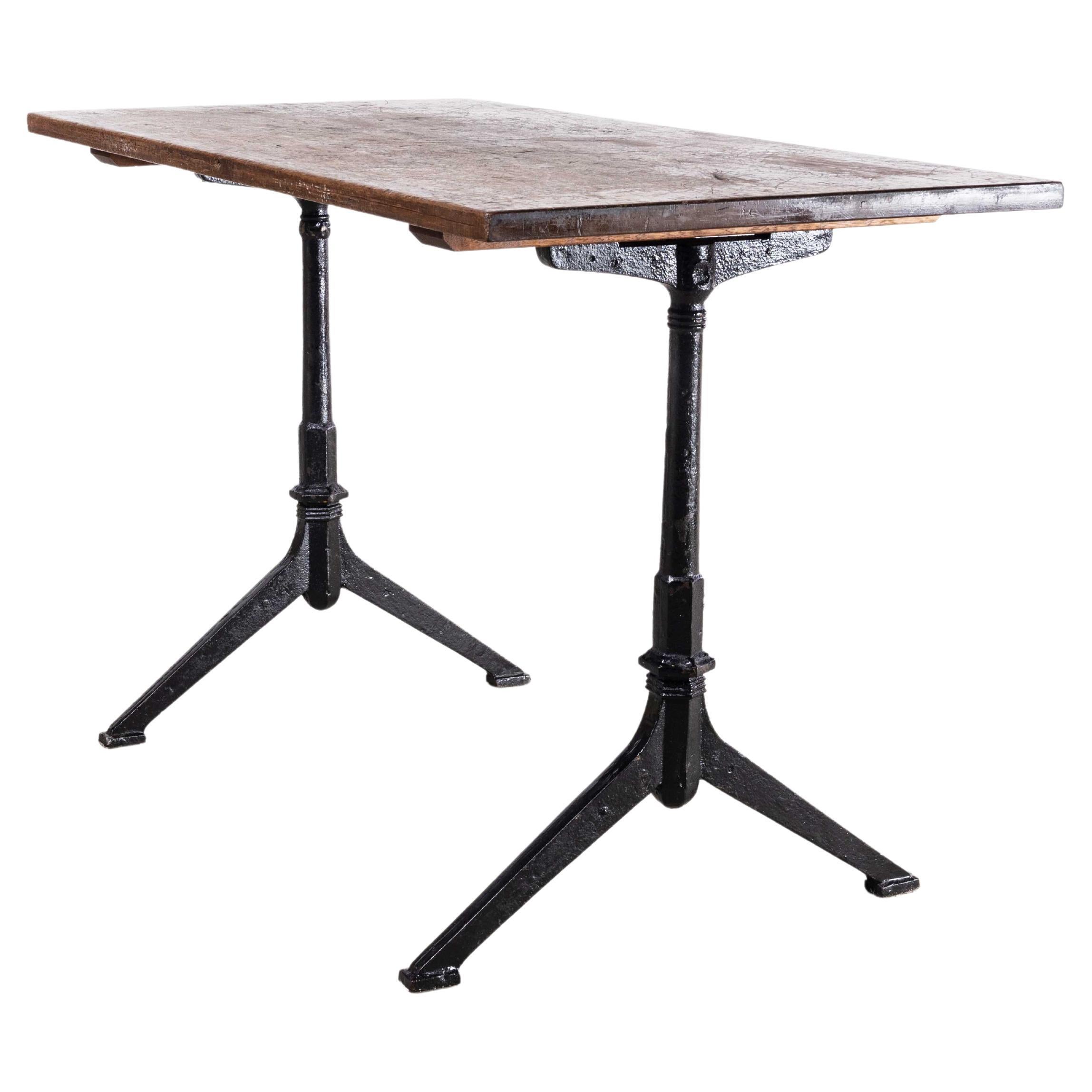 1930's Original Baumann Cast Metal Base Table (874.1) For Sale