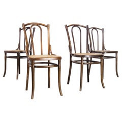 1930's Original Cane Seated Thonet Chairs, Set of Four