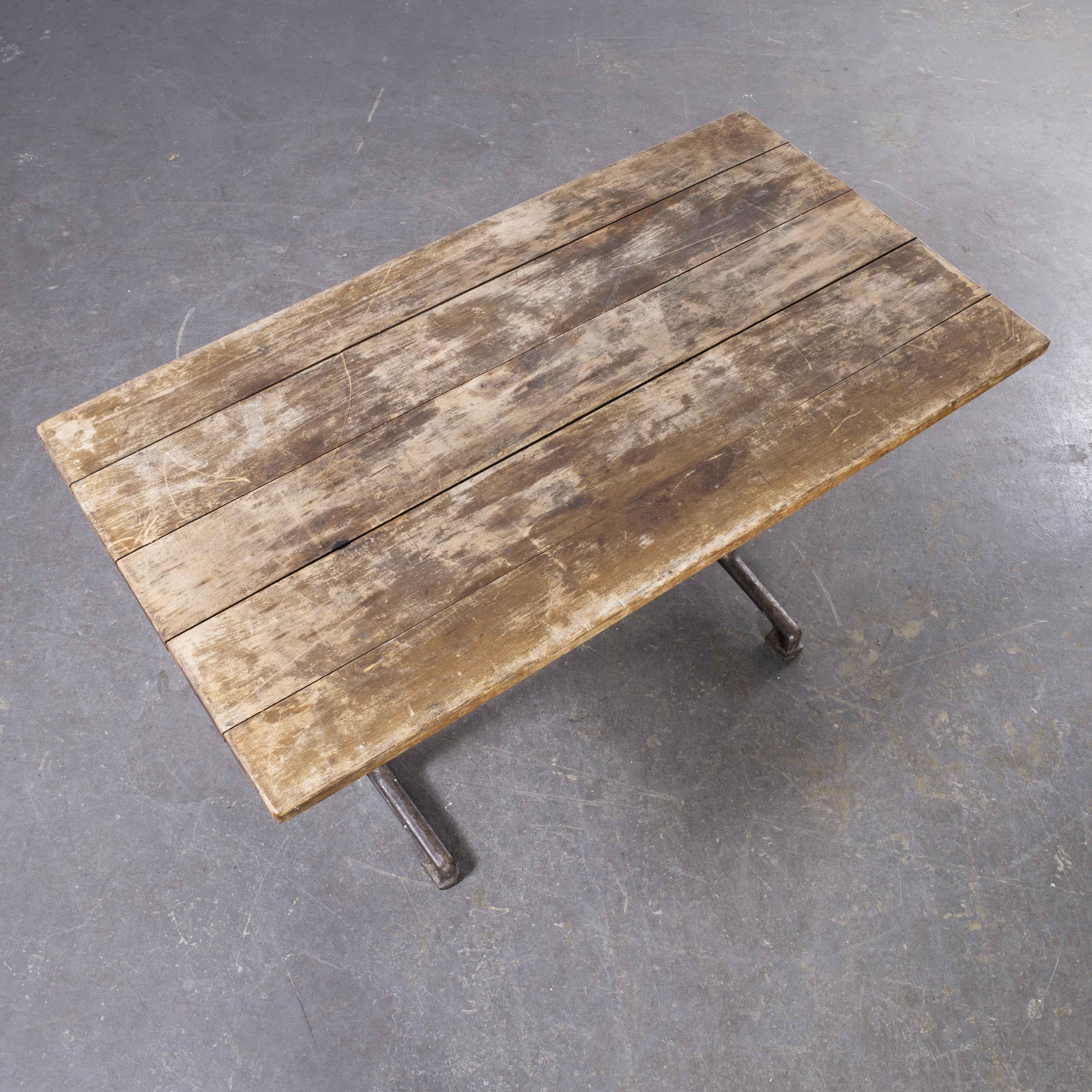 1930's Original Cast Base Fischel Bistro Dining Table '1486.2' 1