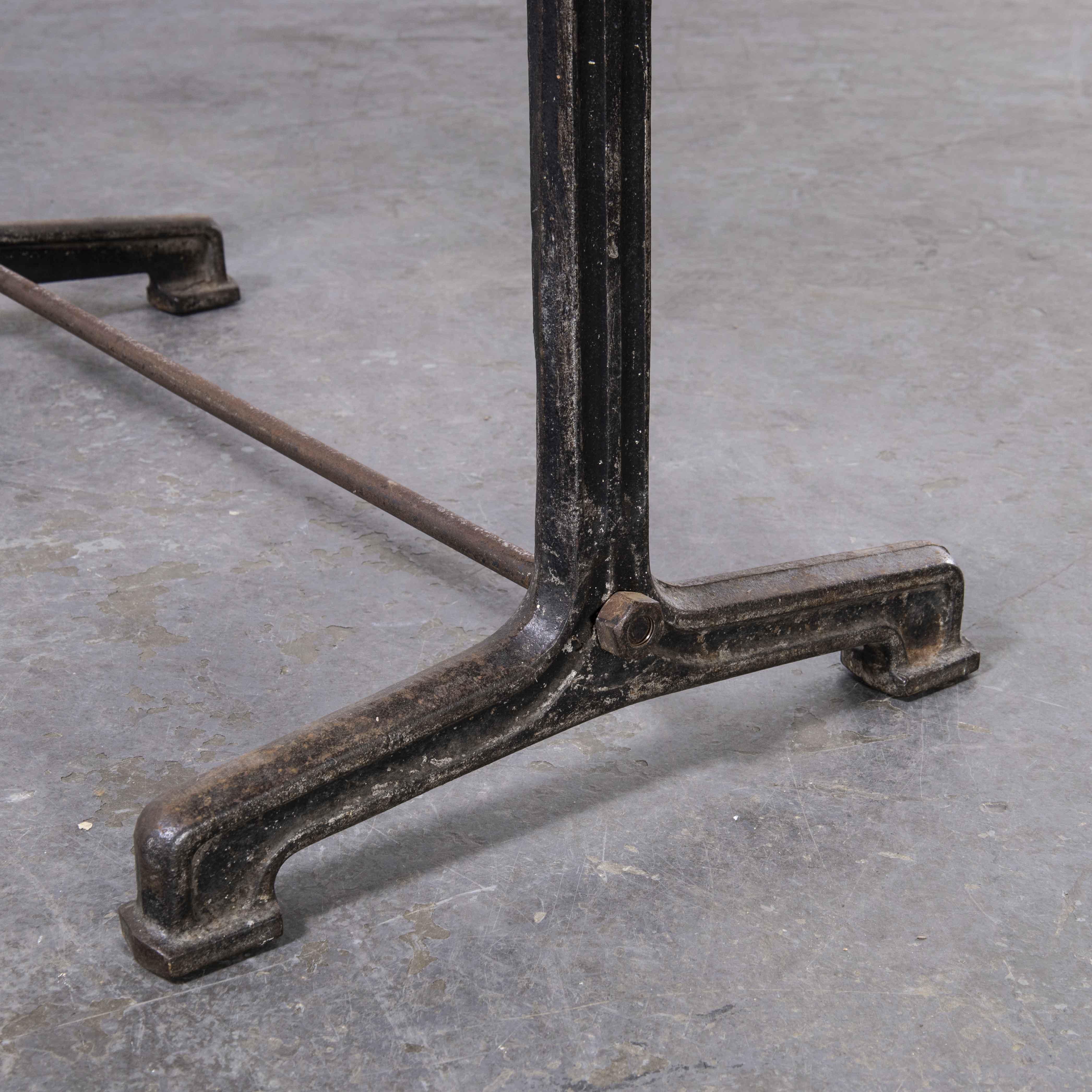 1930's Original Cast Base Fischel Bistro Dining Table '1486.2' 3