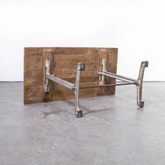 1930er Jahre Original Fischel-Bistro-Esstisch mit Gussfuß '1486.6'