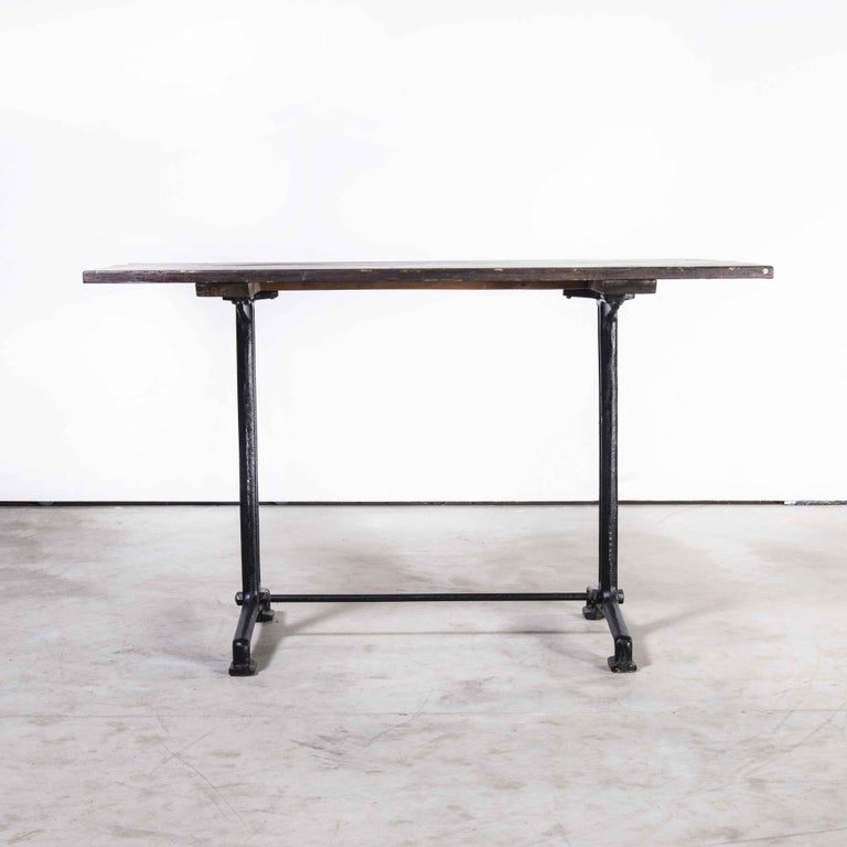 Mid-20th Century 1930's Original Cast Base Fischel Bistro Dining Table '1486.7' For Sale