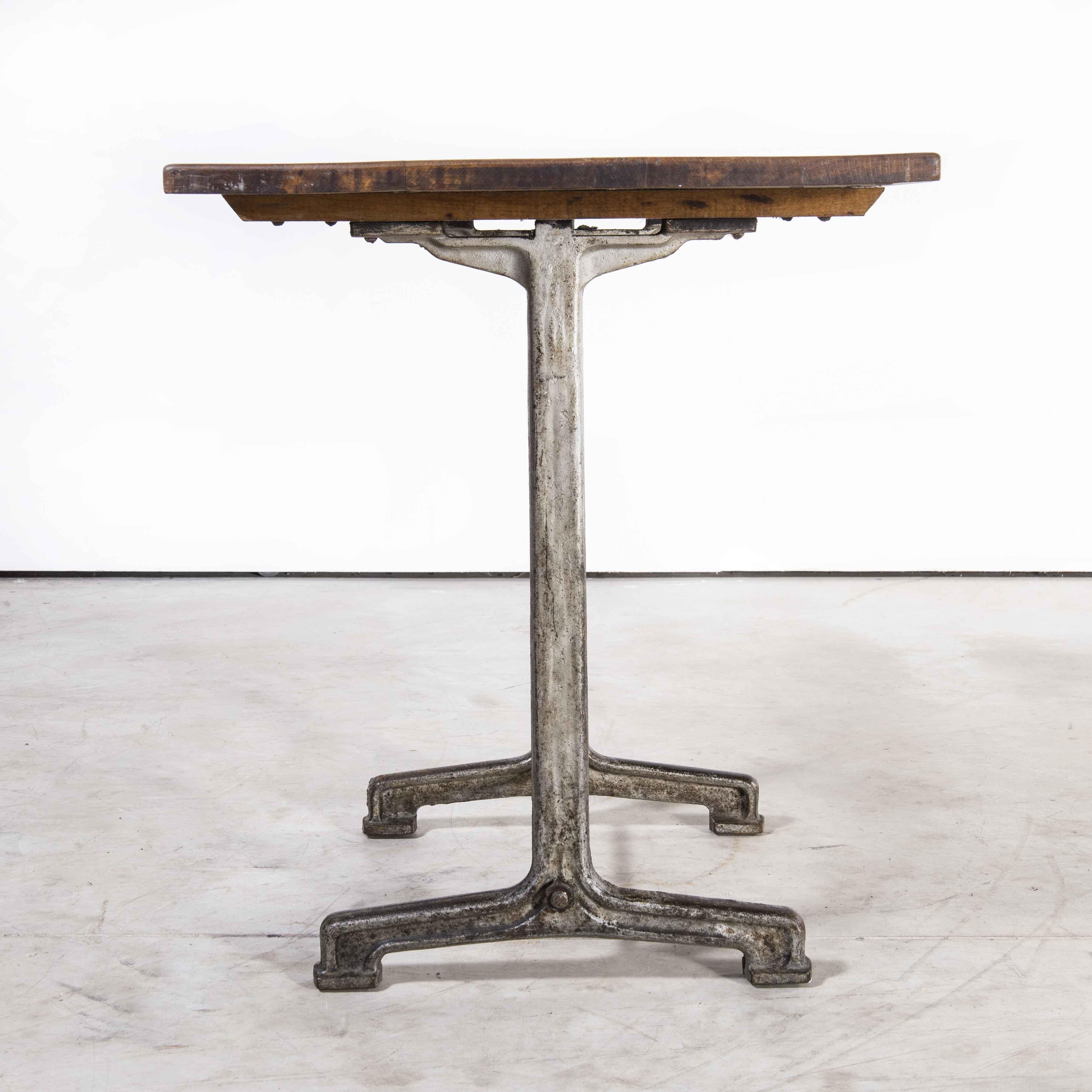 Mid-20th Century 1930's Original Cast Base Fischel Bistro Dining Table '1486.8' For Sale