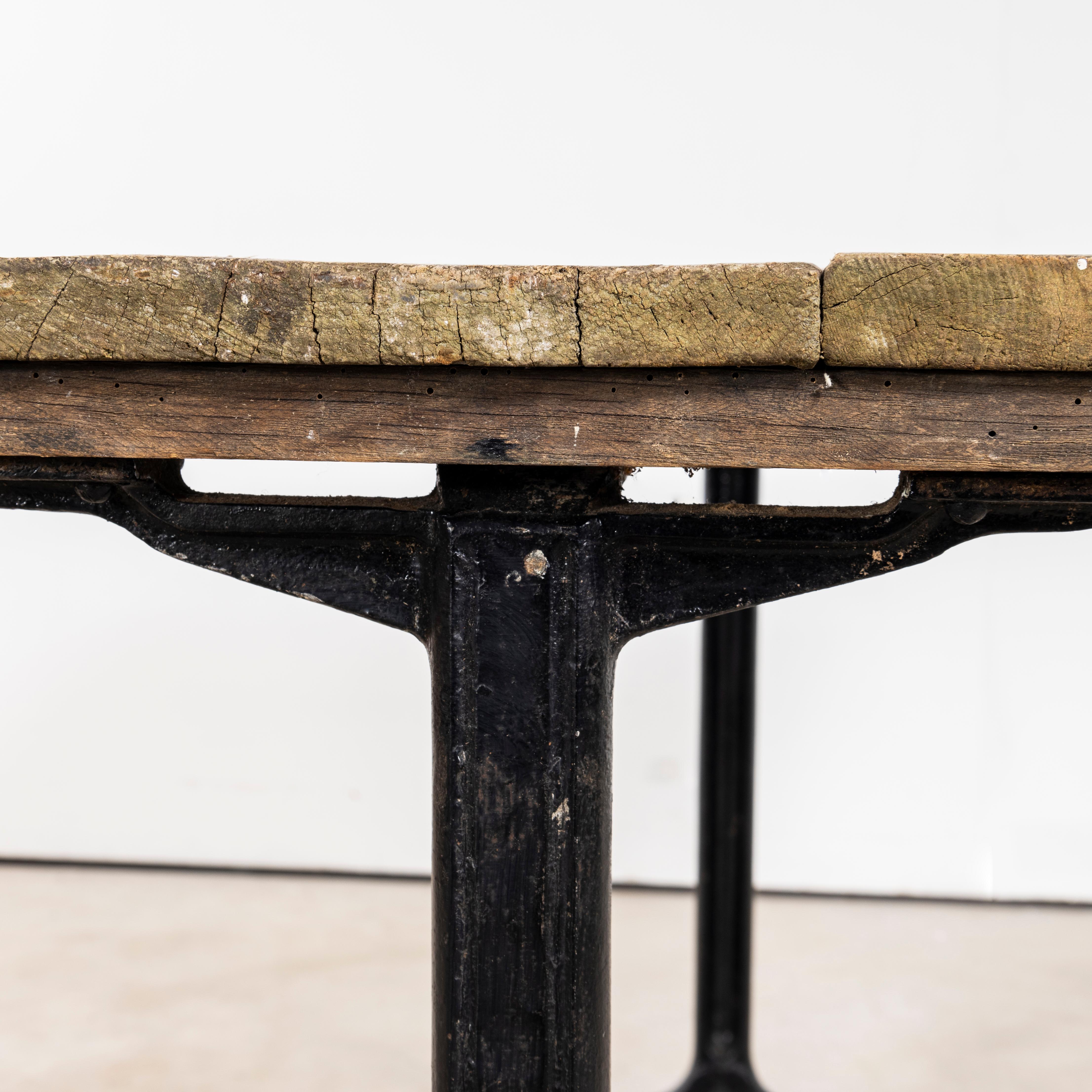 Mid-20th Century 1930's Original Cast Base Fischel Bistro Dining Table For Sale