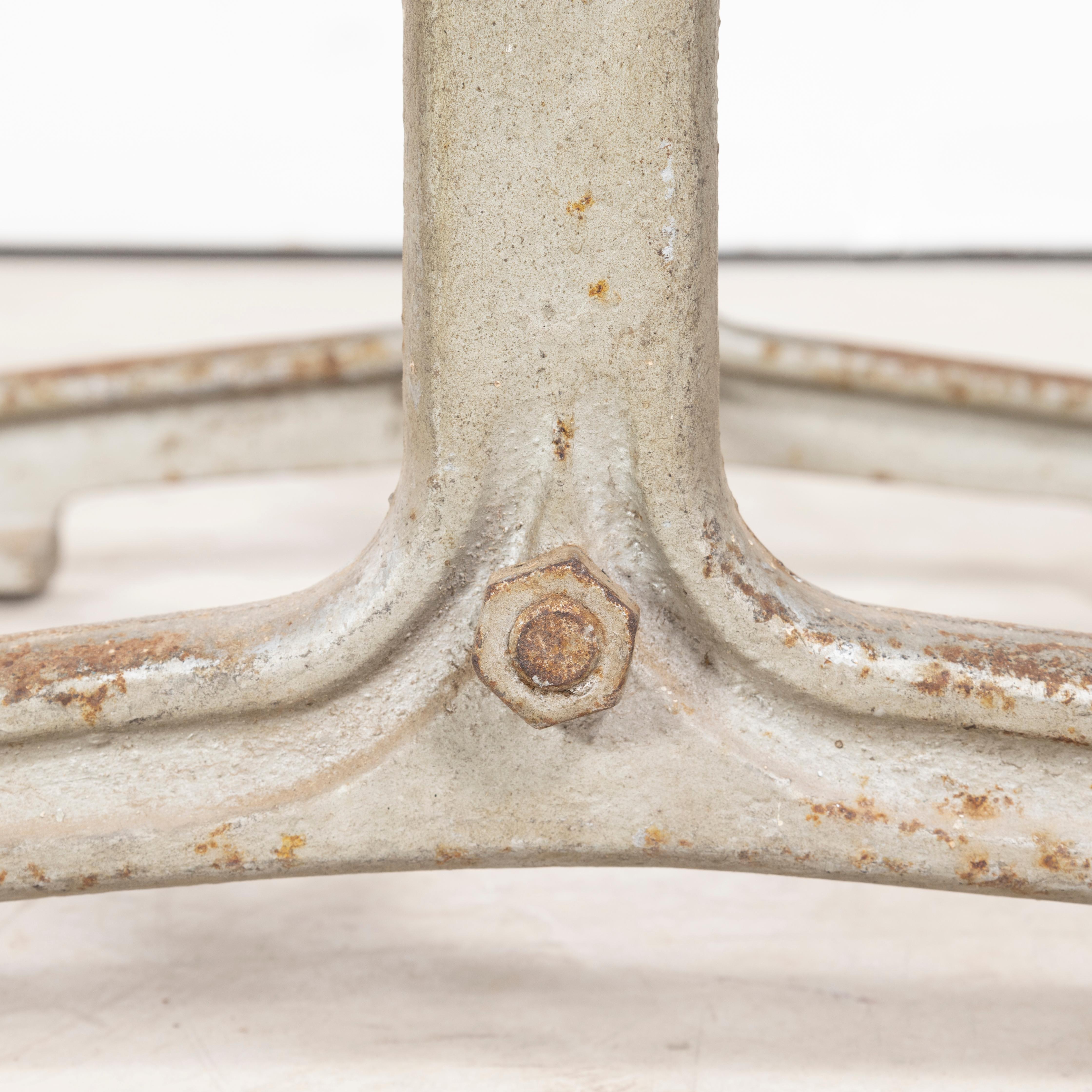 Mid-20th Century 1930's Original Cast Base Fischel Bistro Dining Table. For Sale