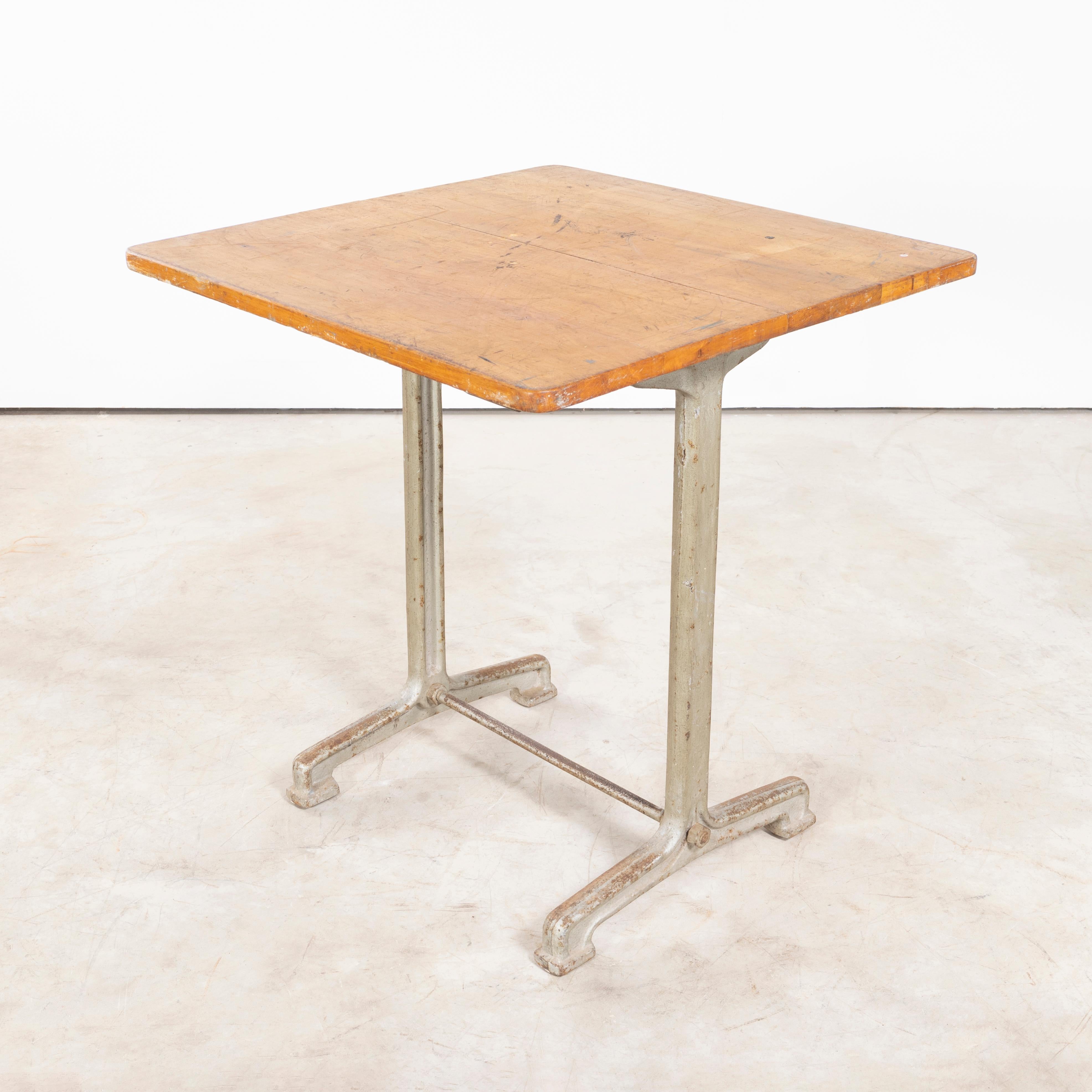 1930's Original Cast Base Fischel Bistro Dining Table. For Sale 1
