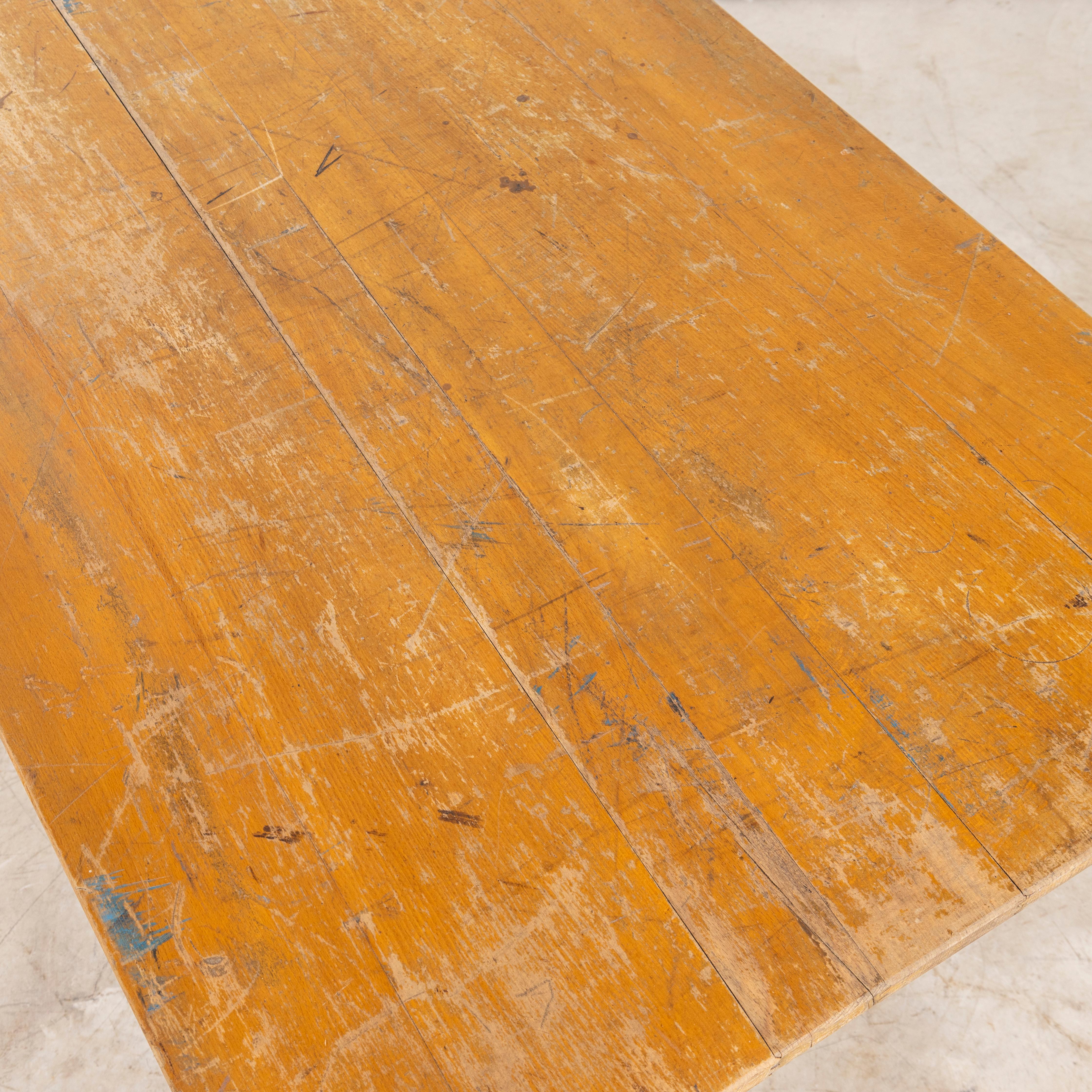 1930's Original Cast Base Fischel Bistro Dining Table For Sale 2