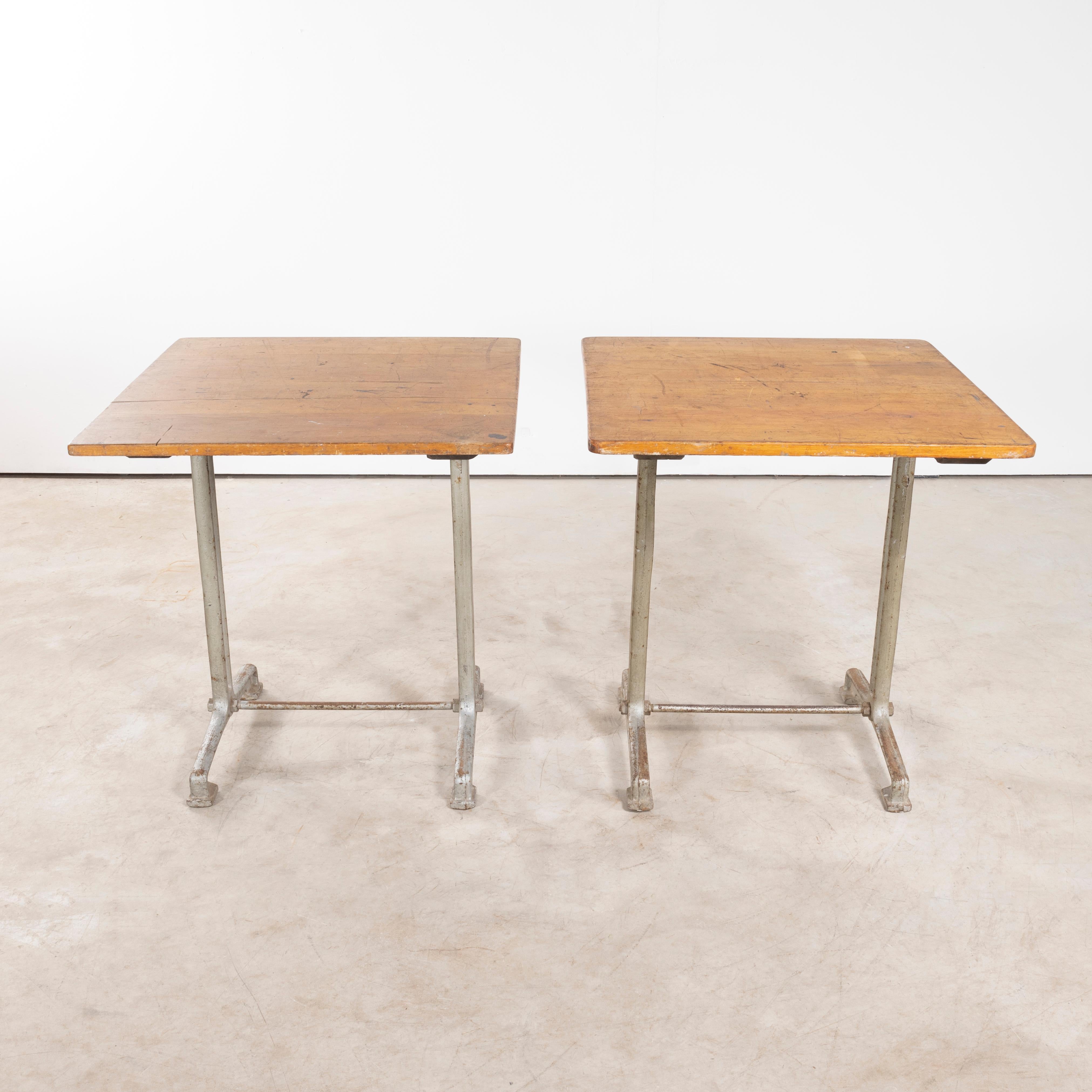 1930's Original Cast Base Fischel Bistro Dining Table. For Sale 2