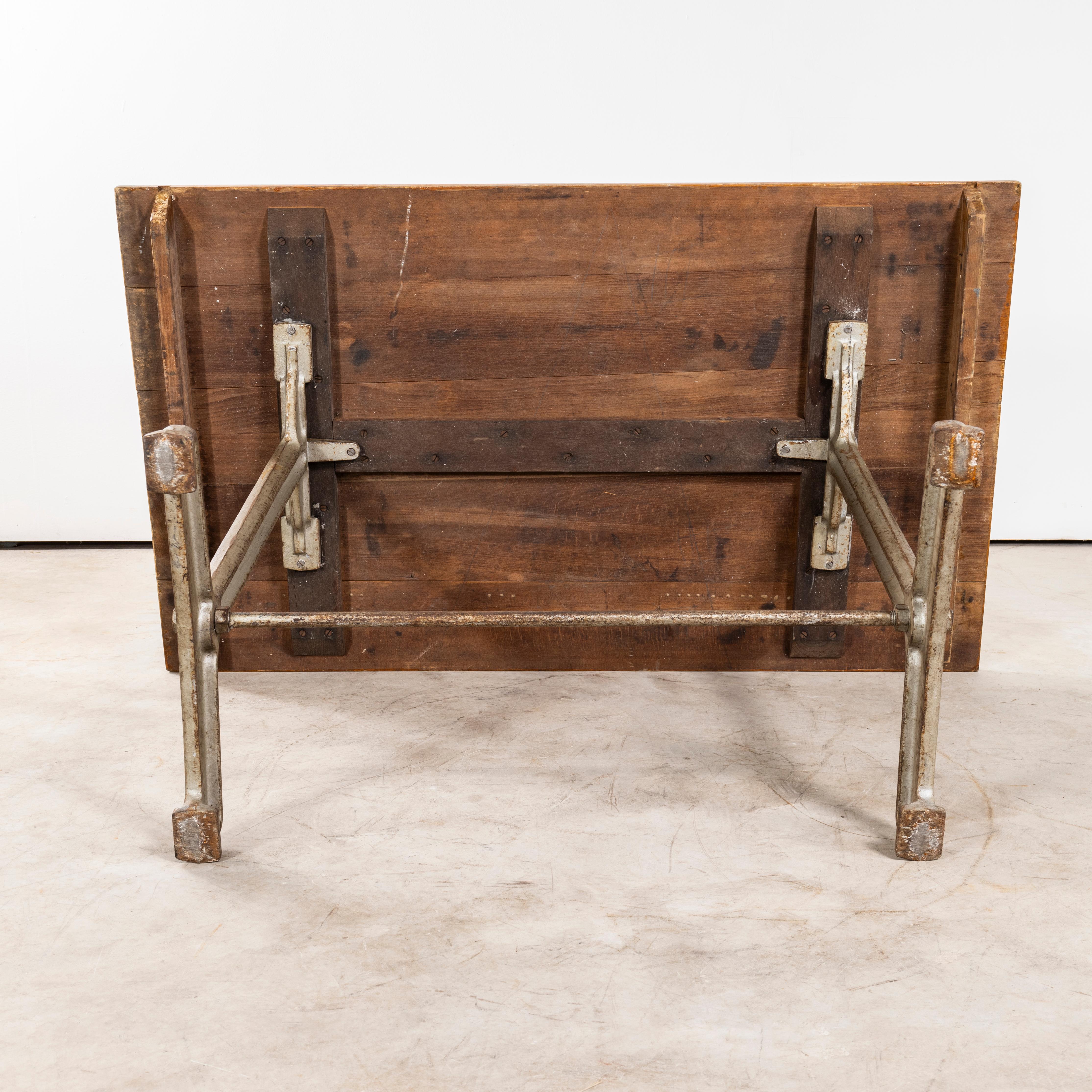 1930's Original Cast Base Fischel Bistro Dining Table For Sale 3