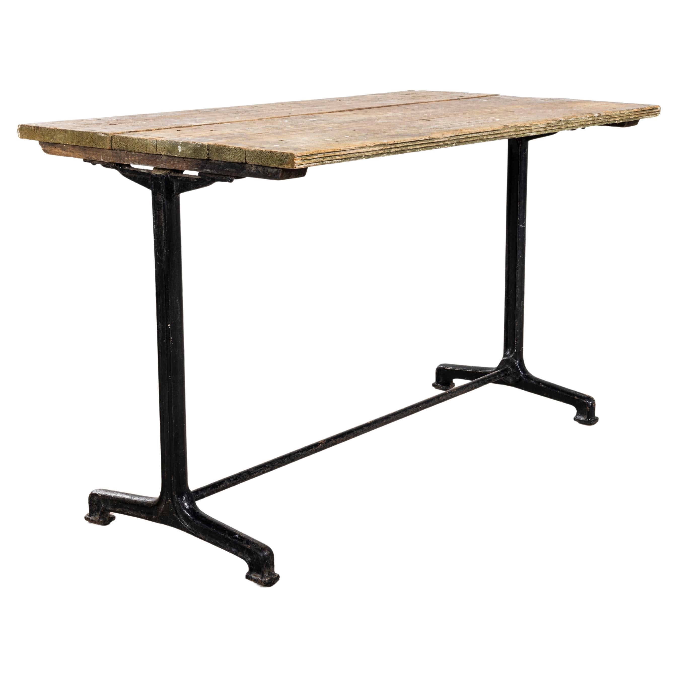 1930's Original Cast Base Fischel Bistro Dining Table