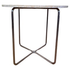 Vintage 1930s Original chrome Bauhaus Tubular steel Table by Robert Slezak