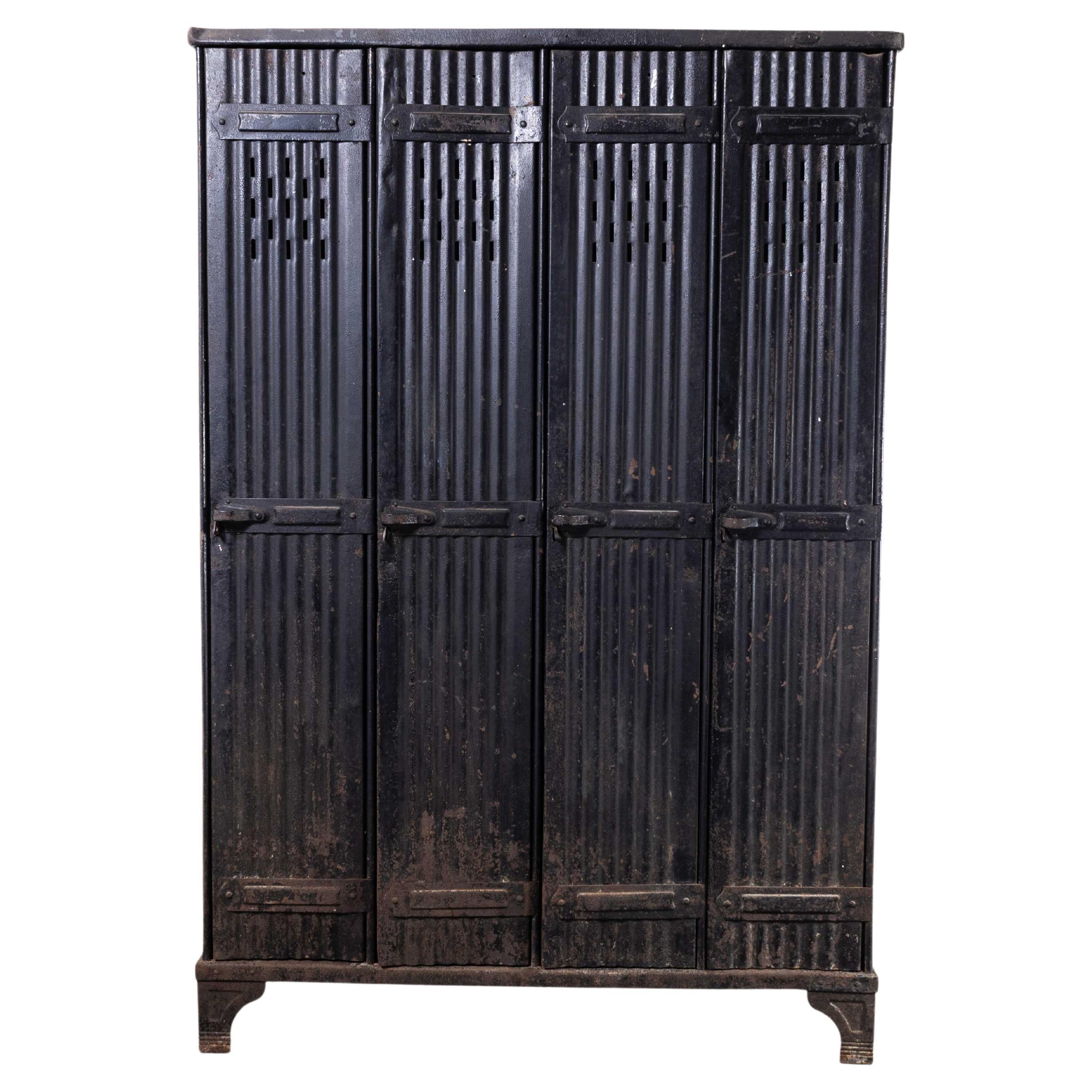 1930s Original Forge de Strasbourg, Strafor, Four Door Locker For Sale