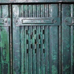 1930's Original Forge de Strasbourg - Strafor - Green Five Door Locker