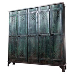1930's Original Forge de Strasbourg - Strafor - Green Five Door Locker