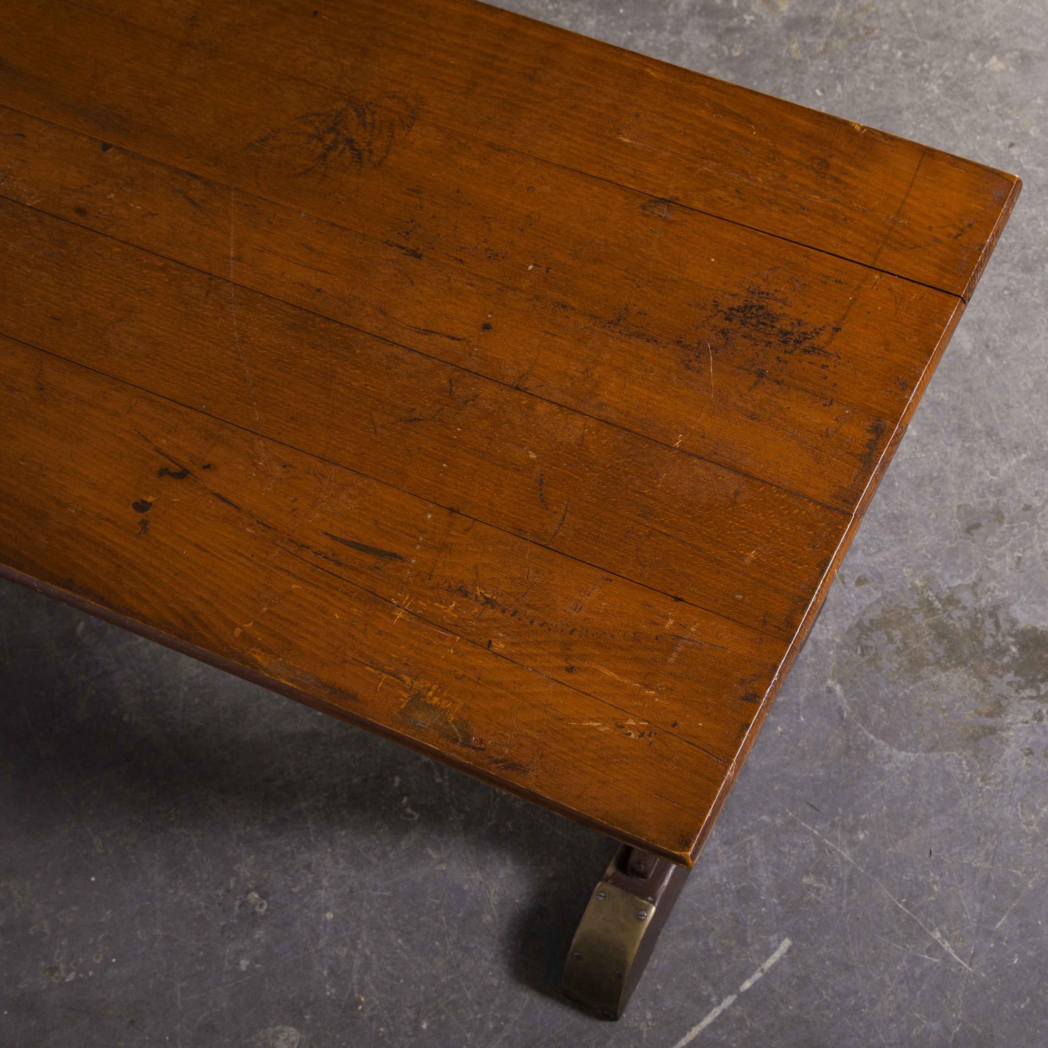 1930's Original French Café Table, Rectangular Dining Table 5
