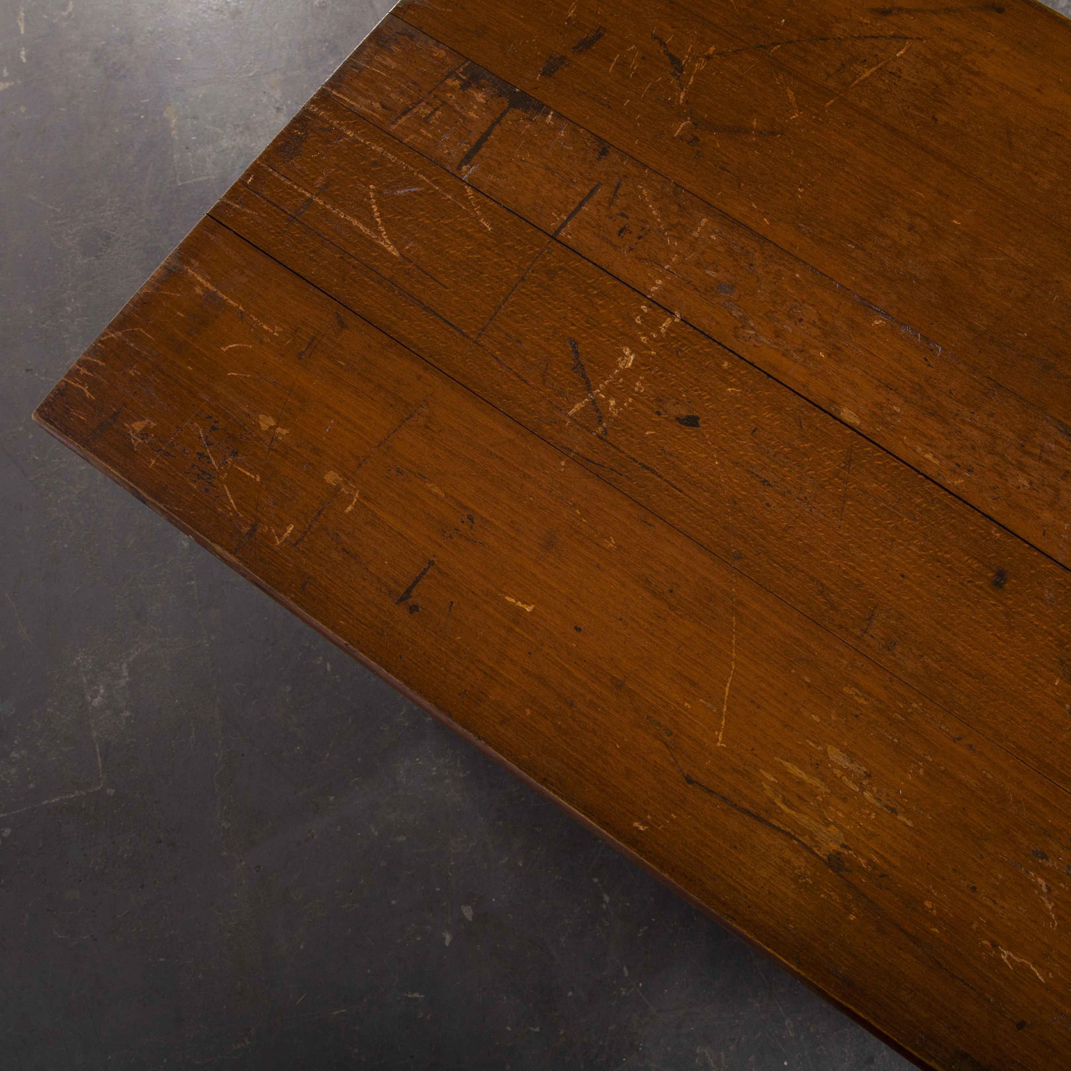 1930's Original French Café Table, Rectangular Dining Table 6
