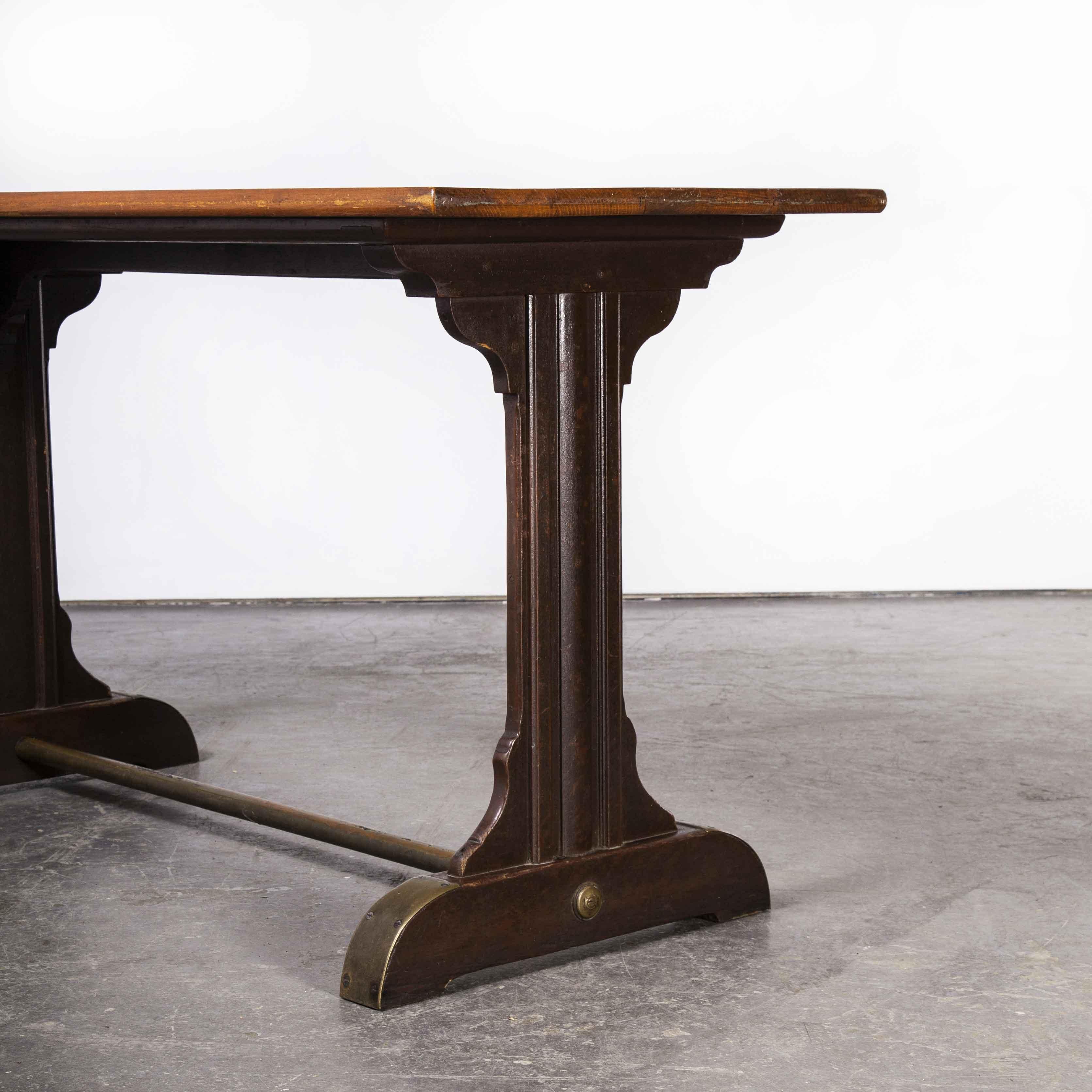 1930's Original French Café Table, Rectangular Dining Table In Good Condition In Hook, Hampshire