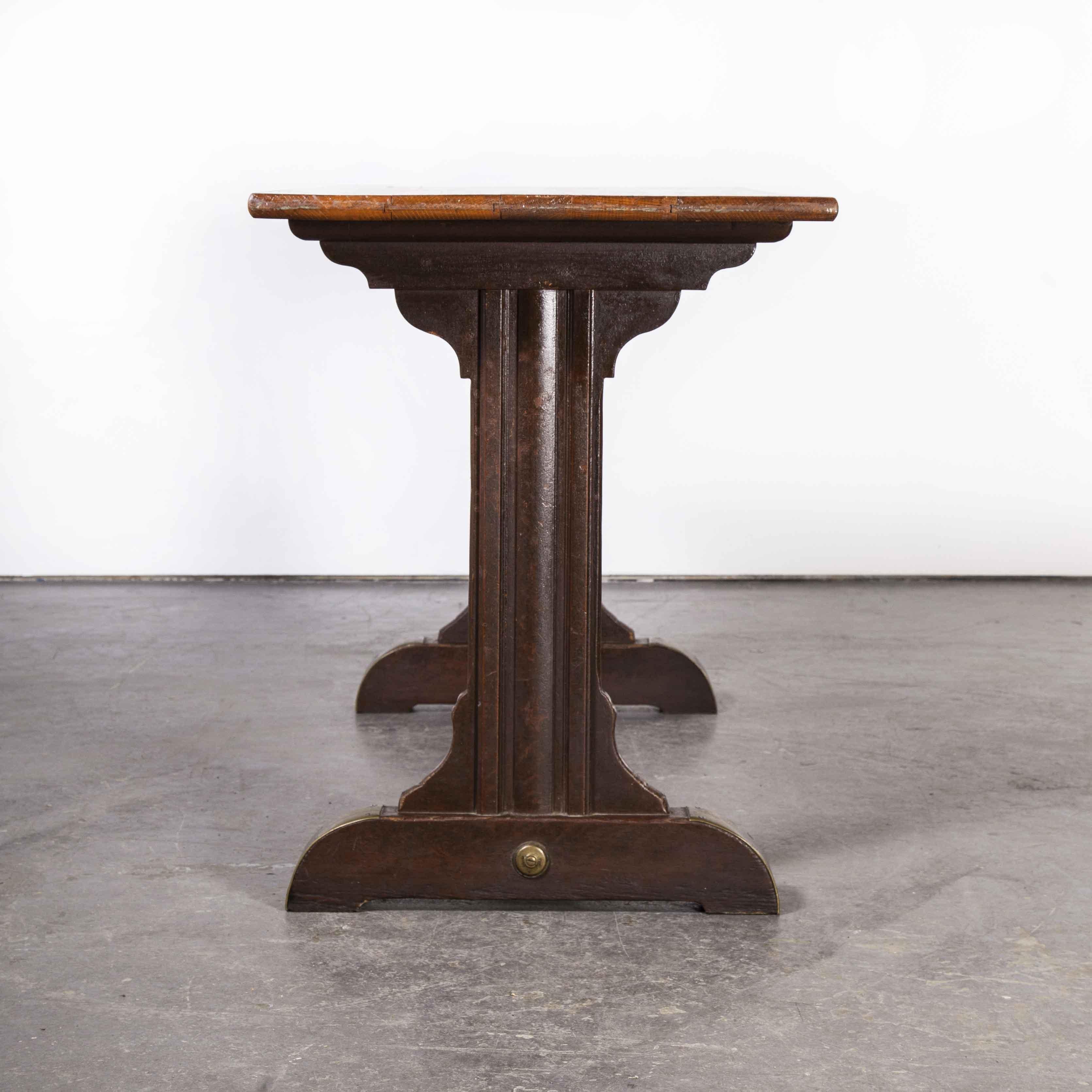 Mid-20th Century 1930's Original French Café Table, Rectangular Dining Table