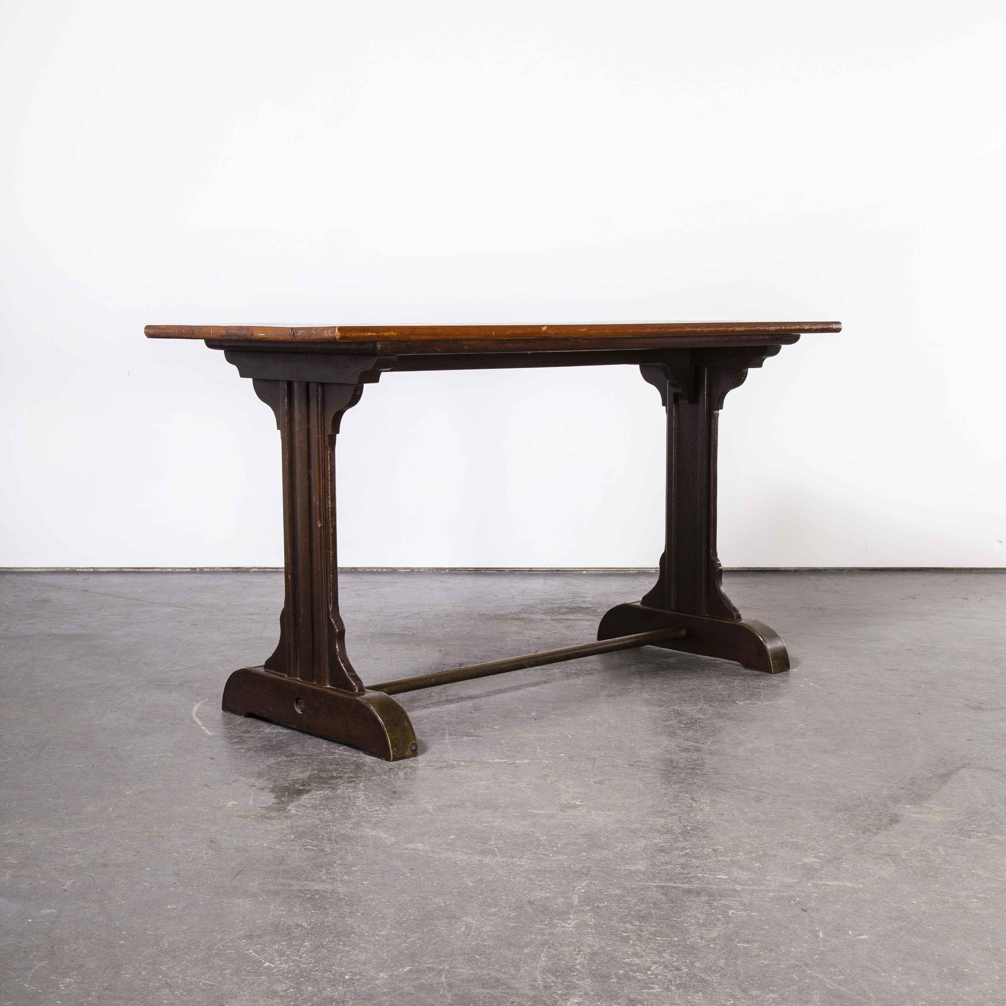 1930's Original French Café Table, Rectangular Dining Table 3