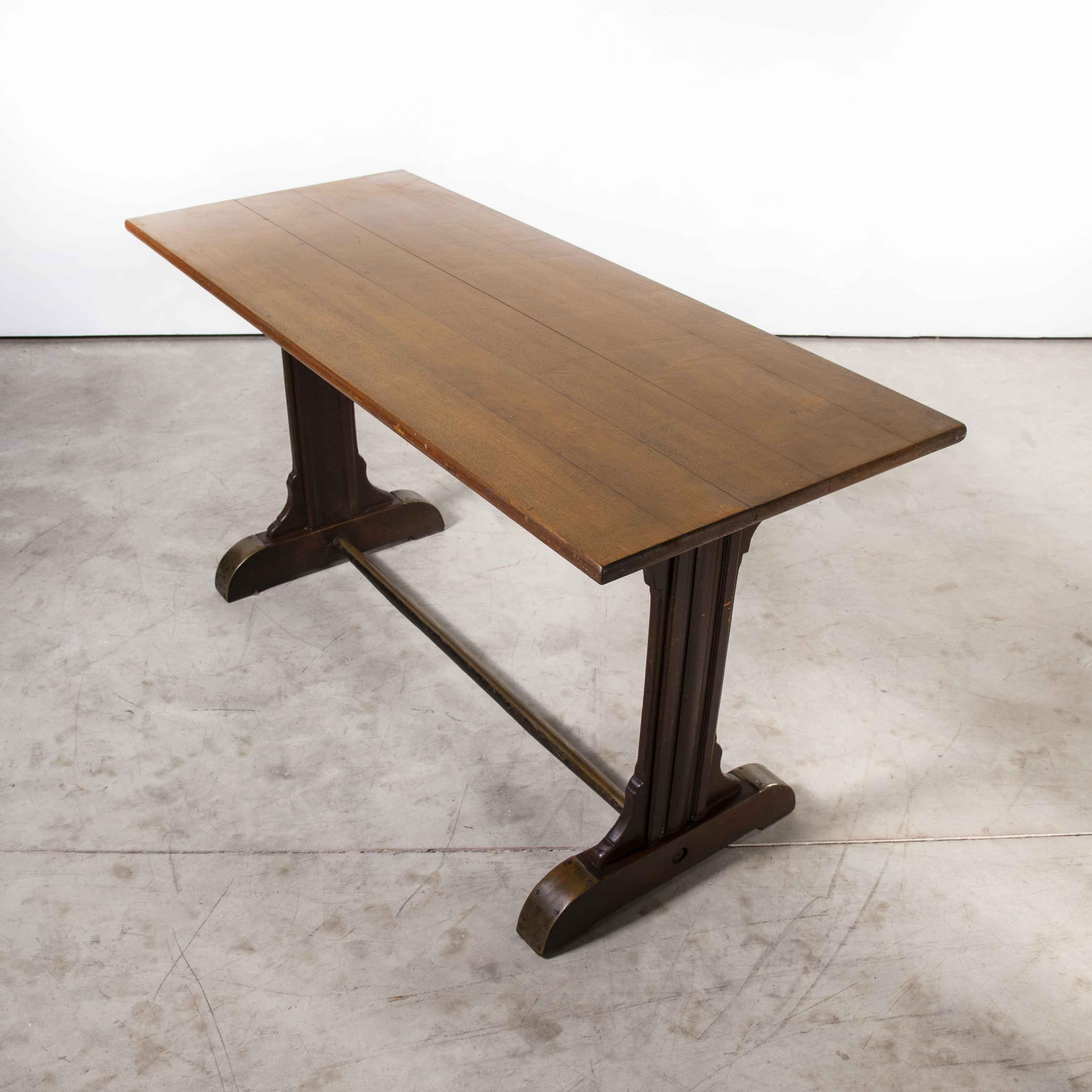 1930's Original French Café Table, Rectangular Dining Table 'Model 1114.1' For Sale 6