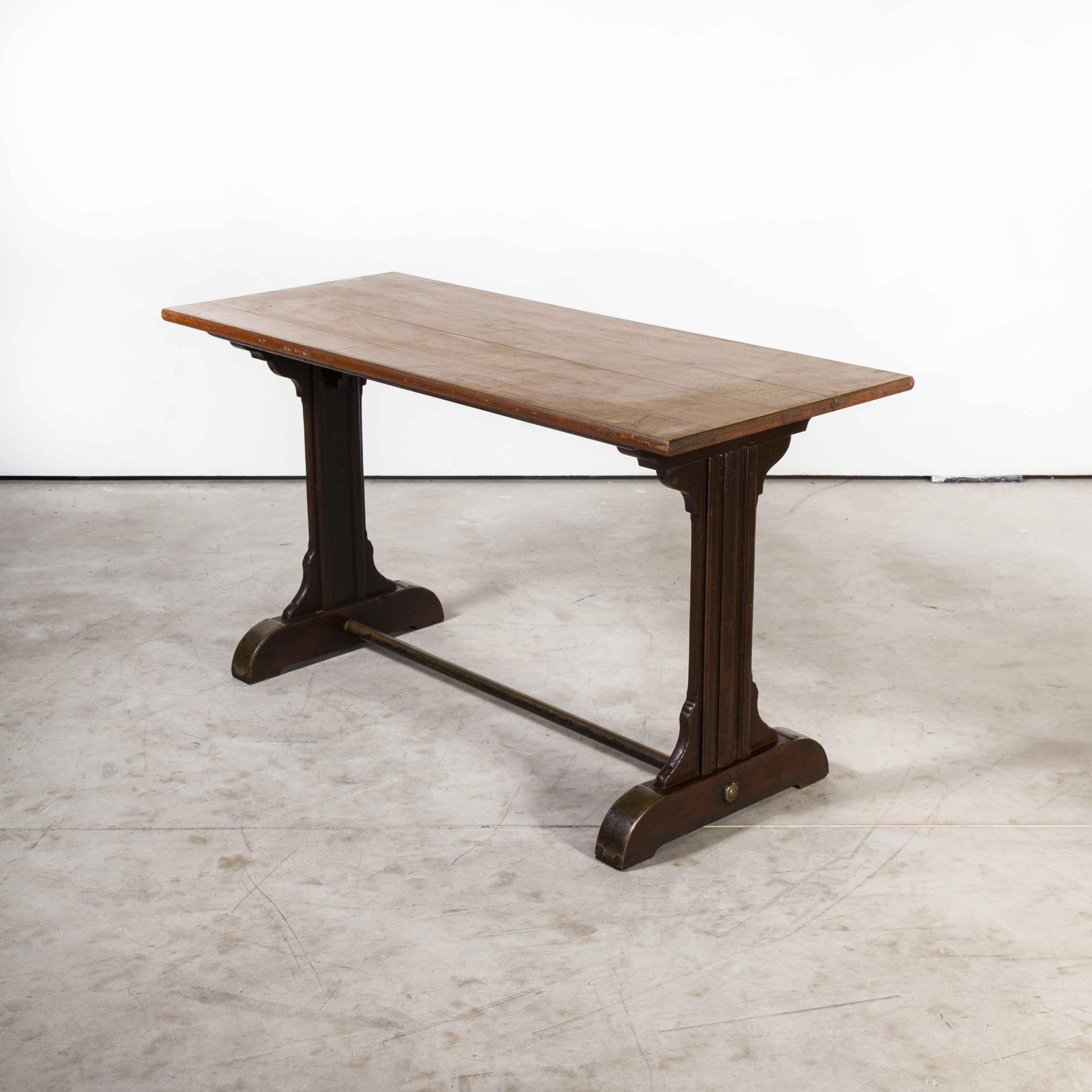 1930’s original French cafe table – rectangular dining table (Model 1114.1)
1930’s original French cafe table – rectangular dining table (114.1) Instantly familiar, this is a classic French Cafe table that has survived since the 30’s. Made in solid