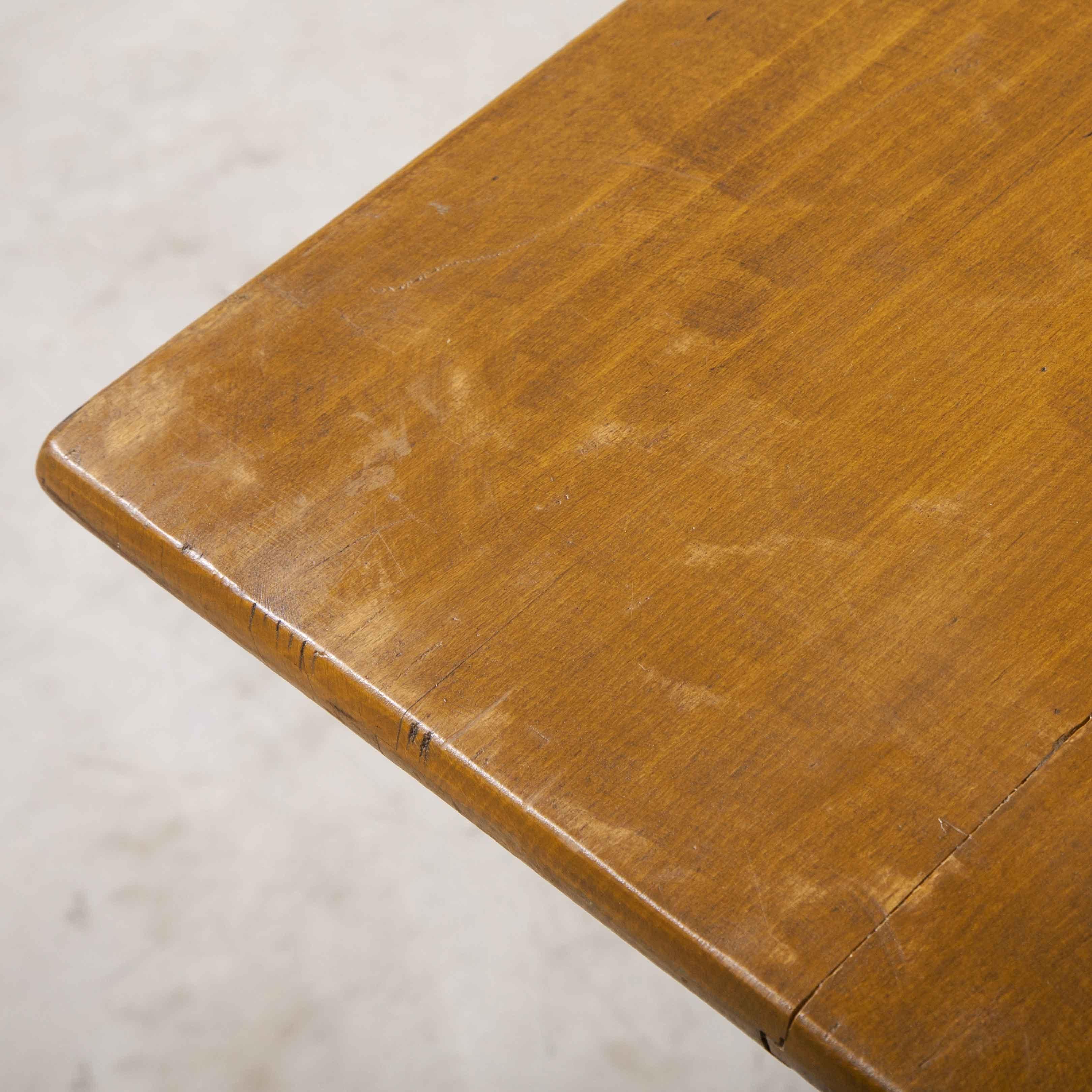 1930's Original French Café Table, Rectangular Dining Table 'Model 1114.2' For Sale 9