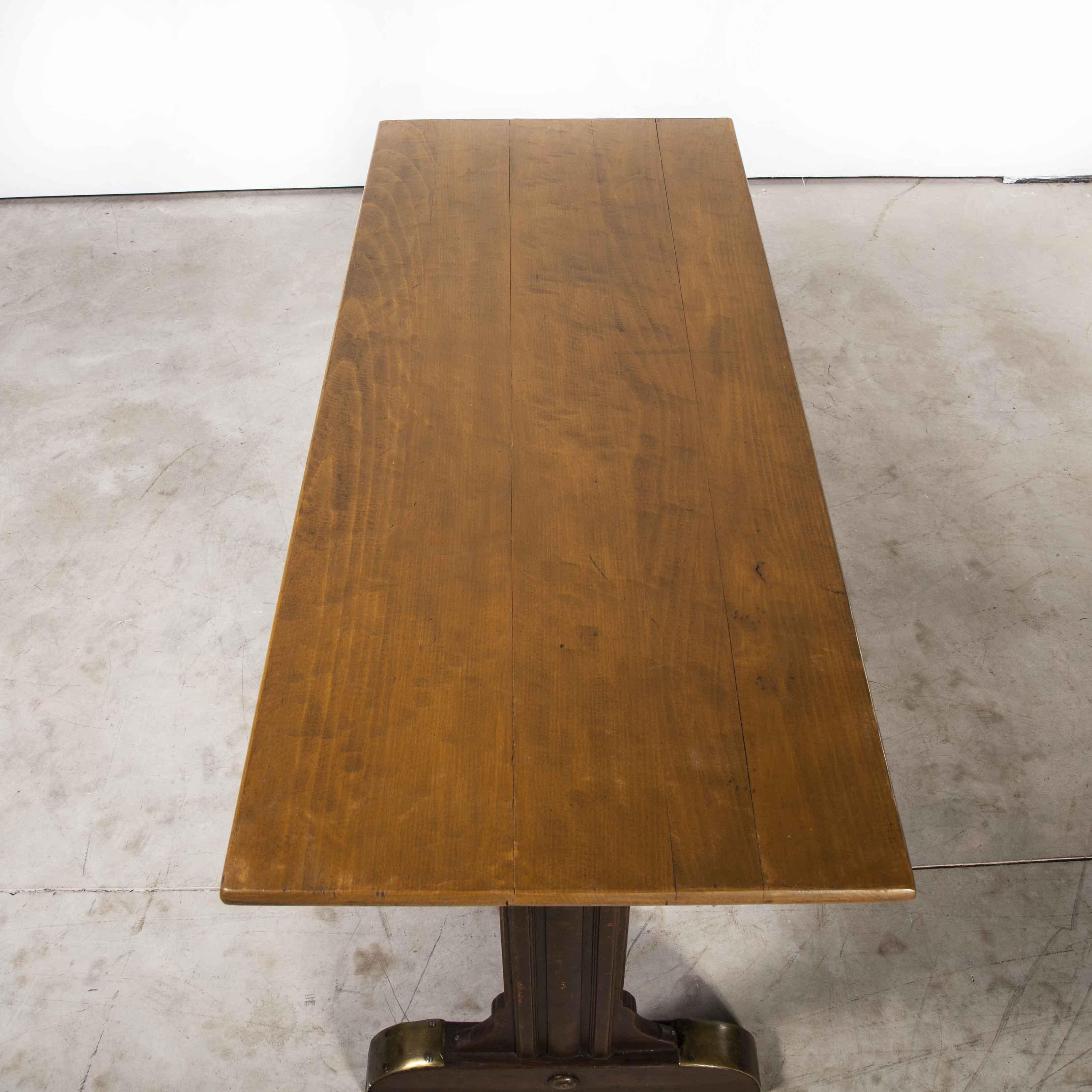 1930’s original french cafe table – rectangular dining table (model 1114.2)

1930’s original french cafe table – rectangular dining table. Instantly familiar, this is a classic French cafe table that has survived since the 30’s. Made in solid oak