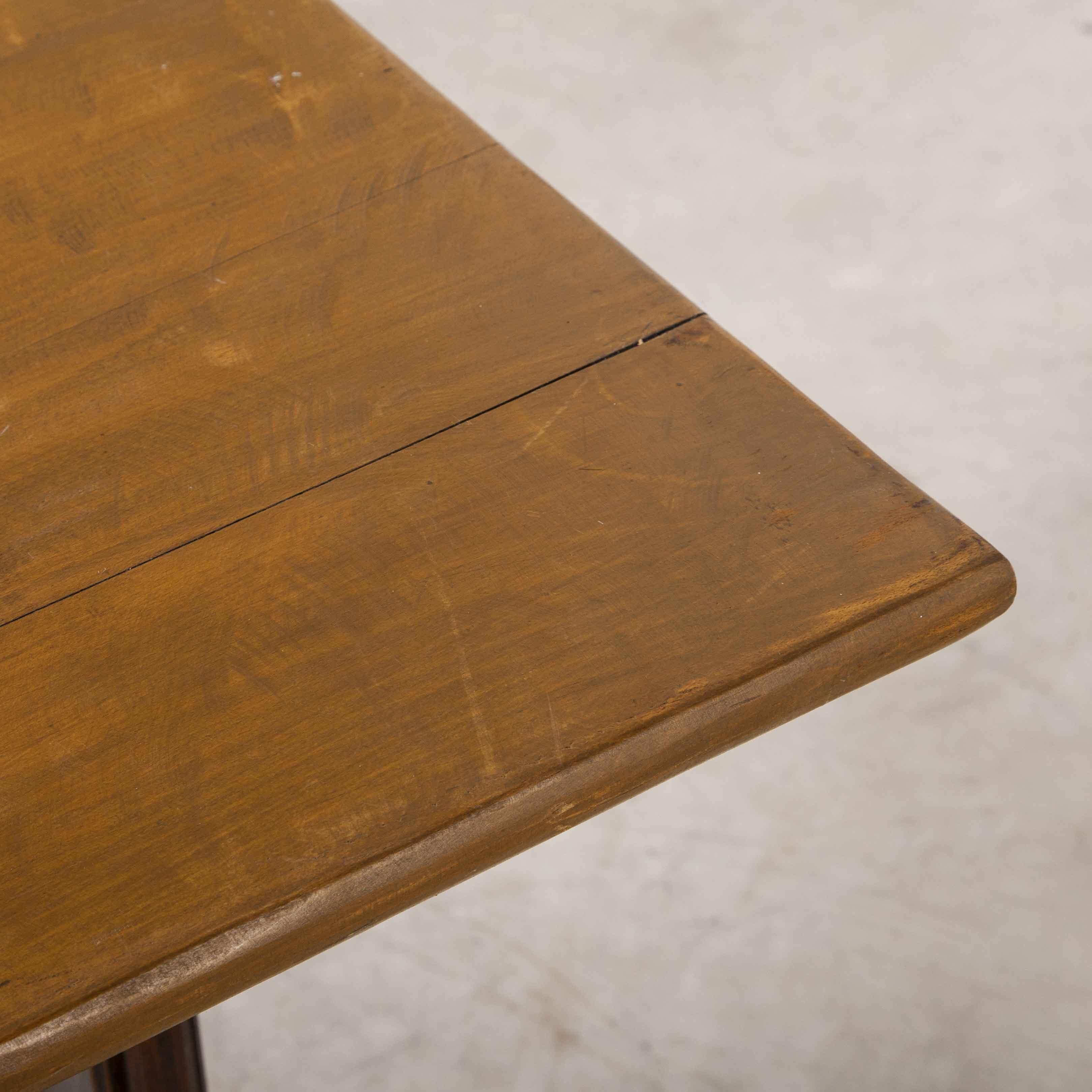 1930's Original French Café Table, Rectangular Dining Table 'Model 1114.2' In Good Condition For Sale In Hook, Hampshire