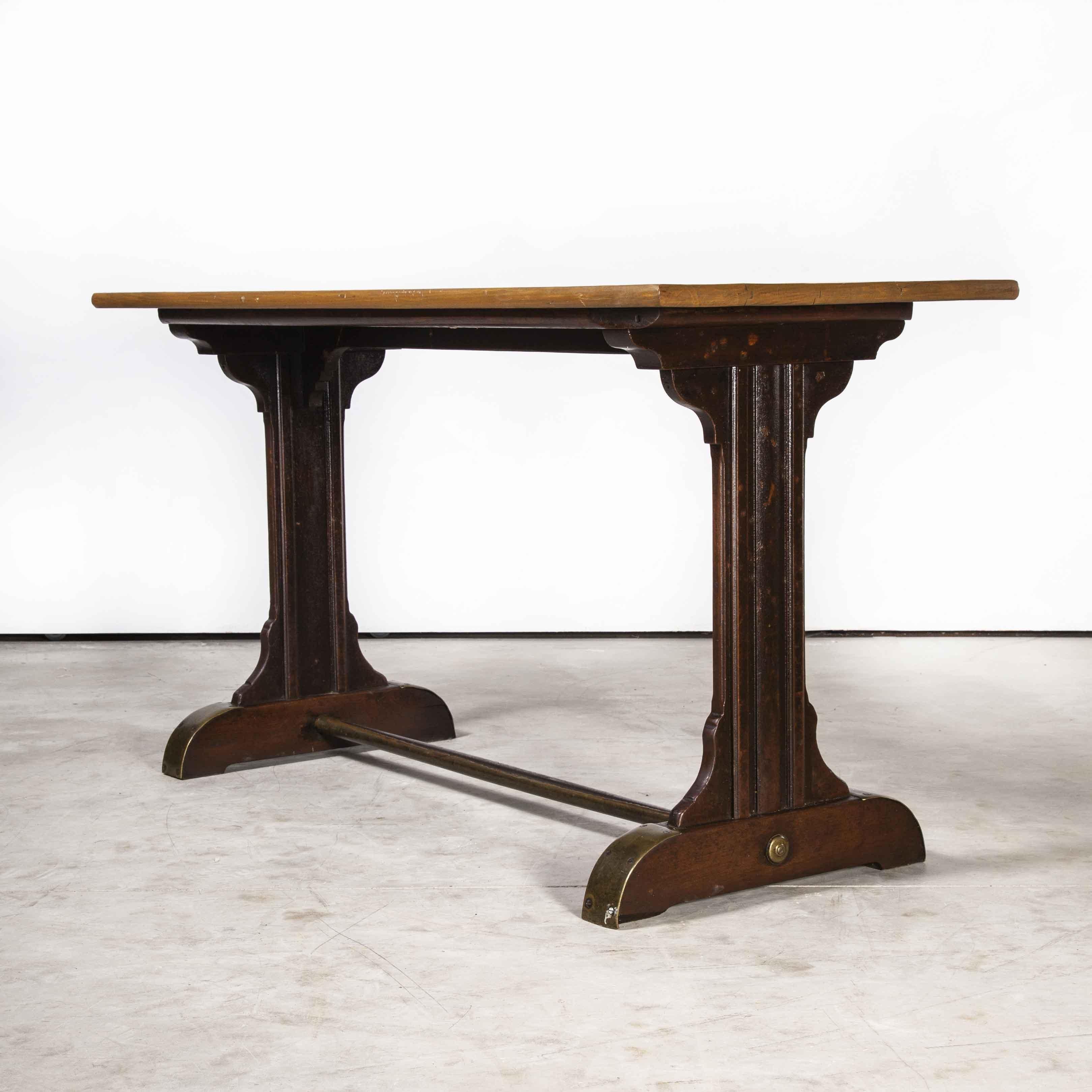 Mid-20th Century 1930's Original French Café Table, Rectangular Dining Table 'Model 1114.2' For Sale