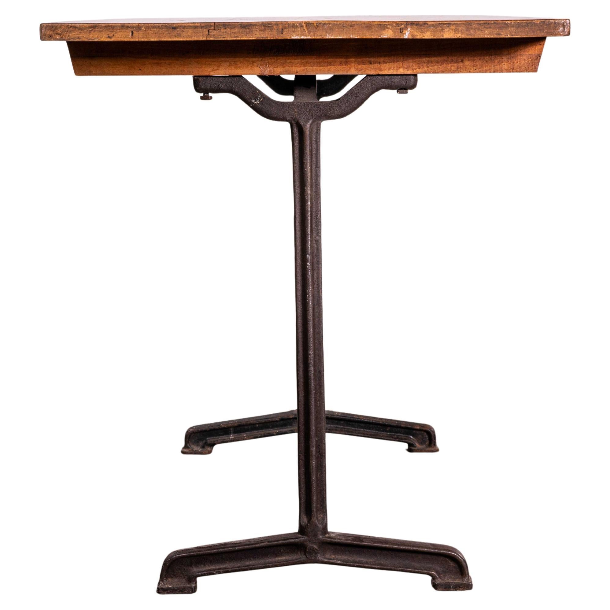 1930's Original French Cast Base Café Dining Table (3483)