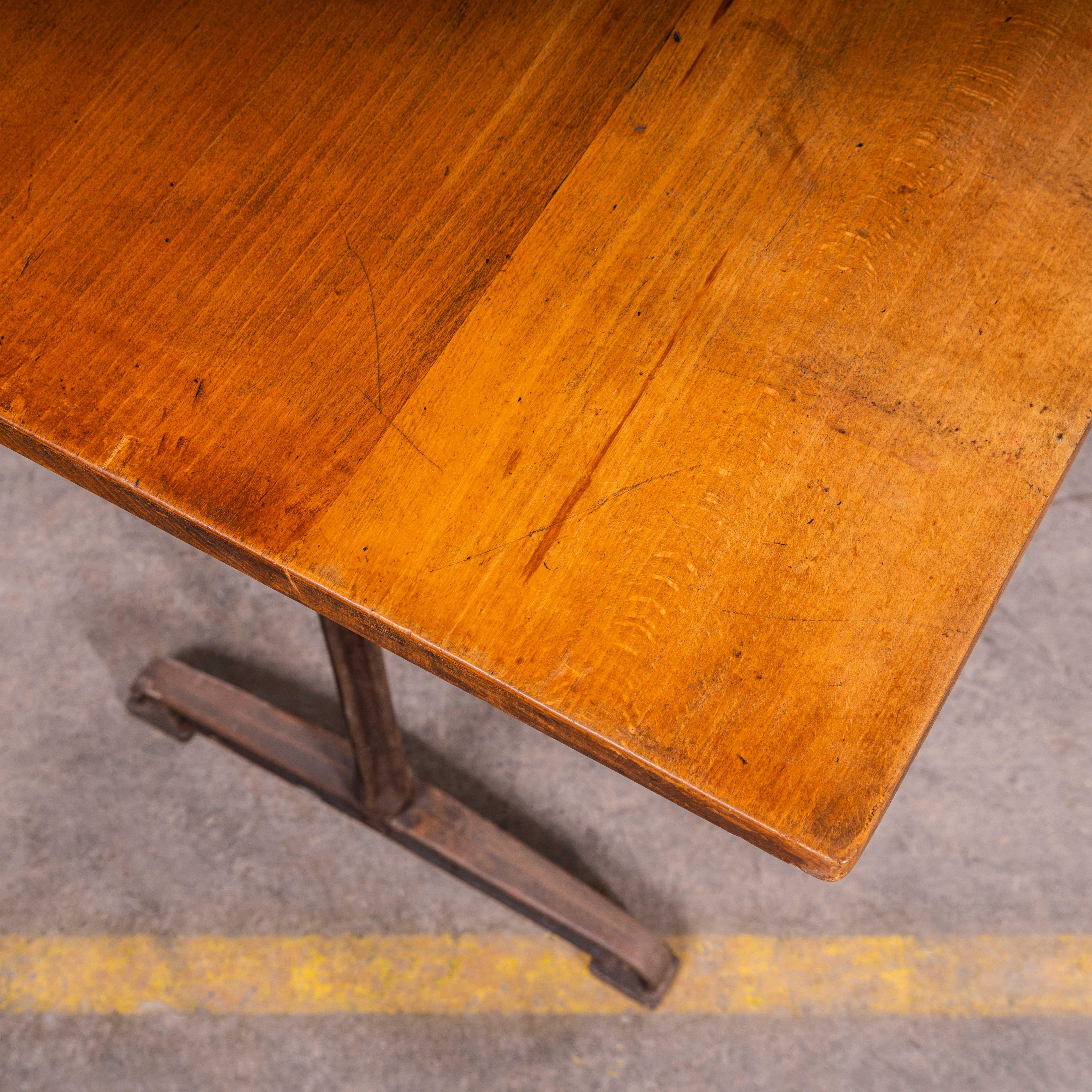 1930's Original French Cast Base Café Dining Table (3608) For Sale 2