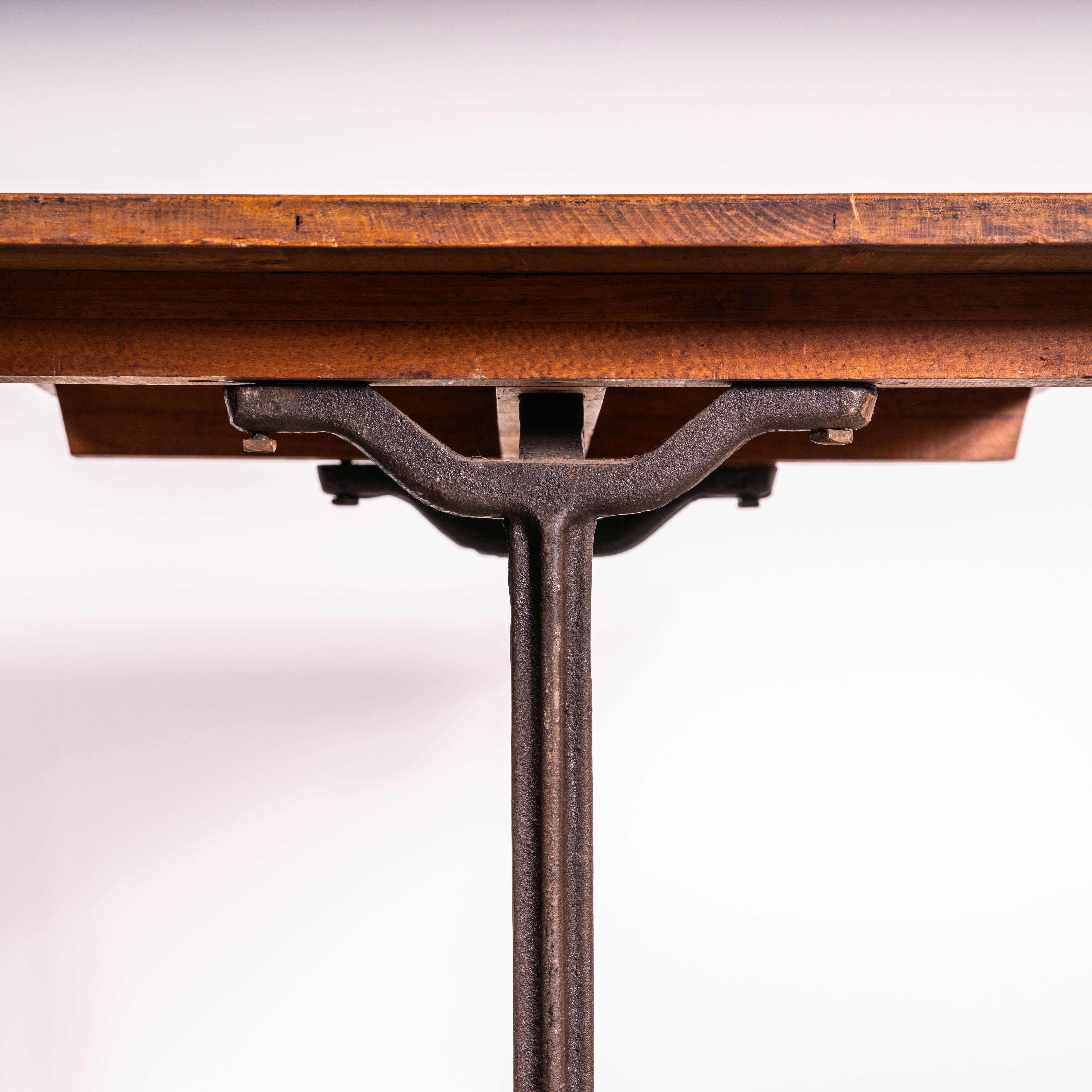 1930's Original French Cast Base Café Dining Table (3608) For Sale 4