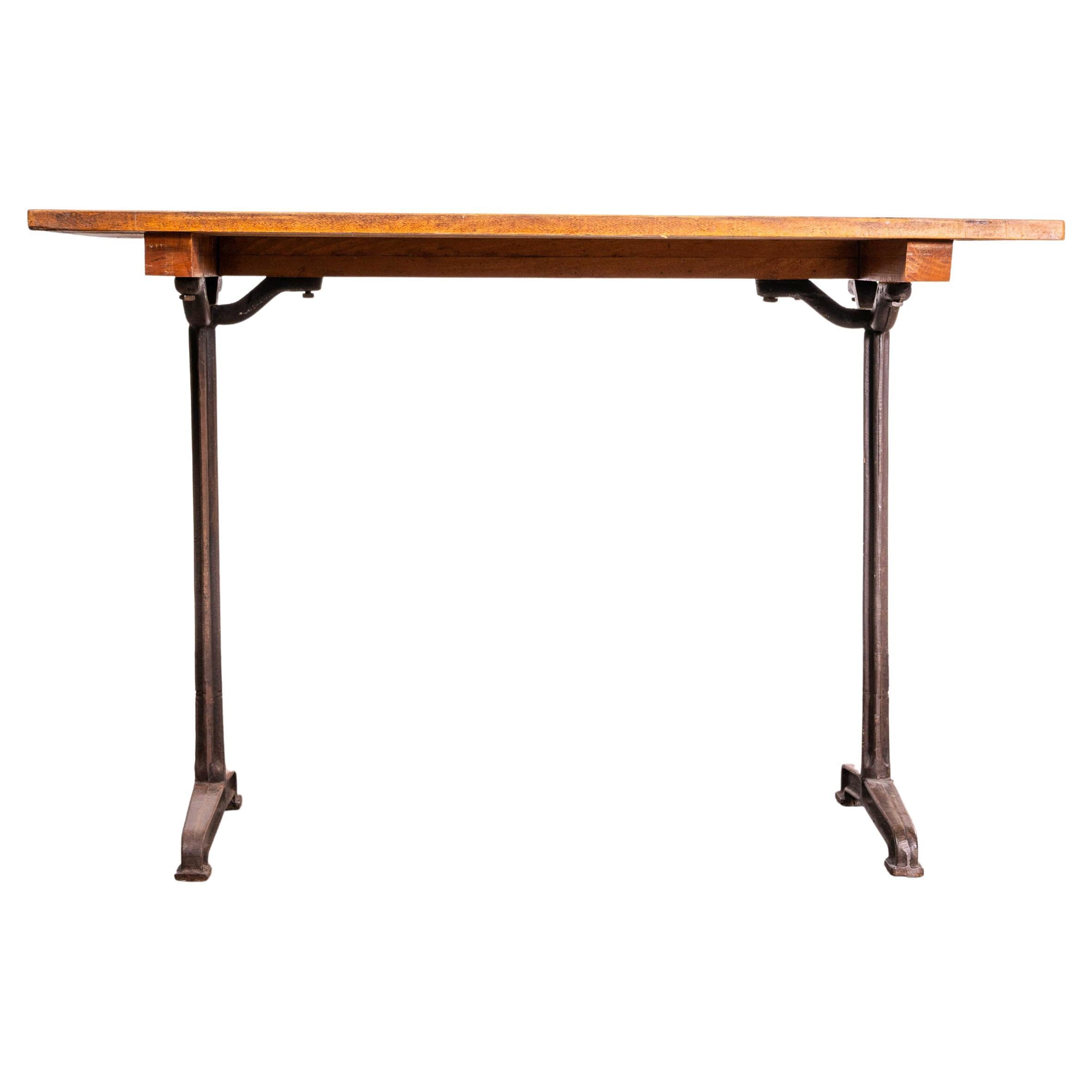 1930's Original French Cast Base Café Dining Table (3608)