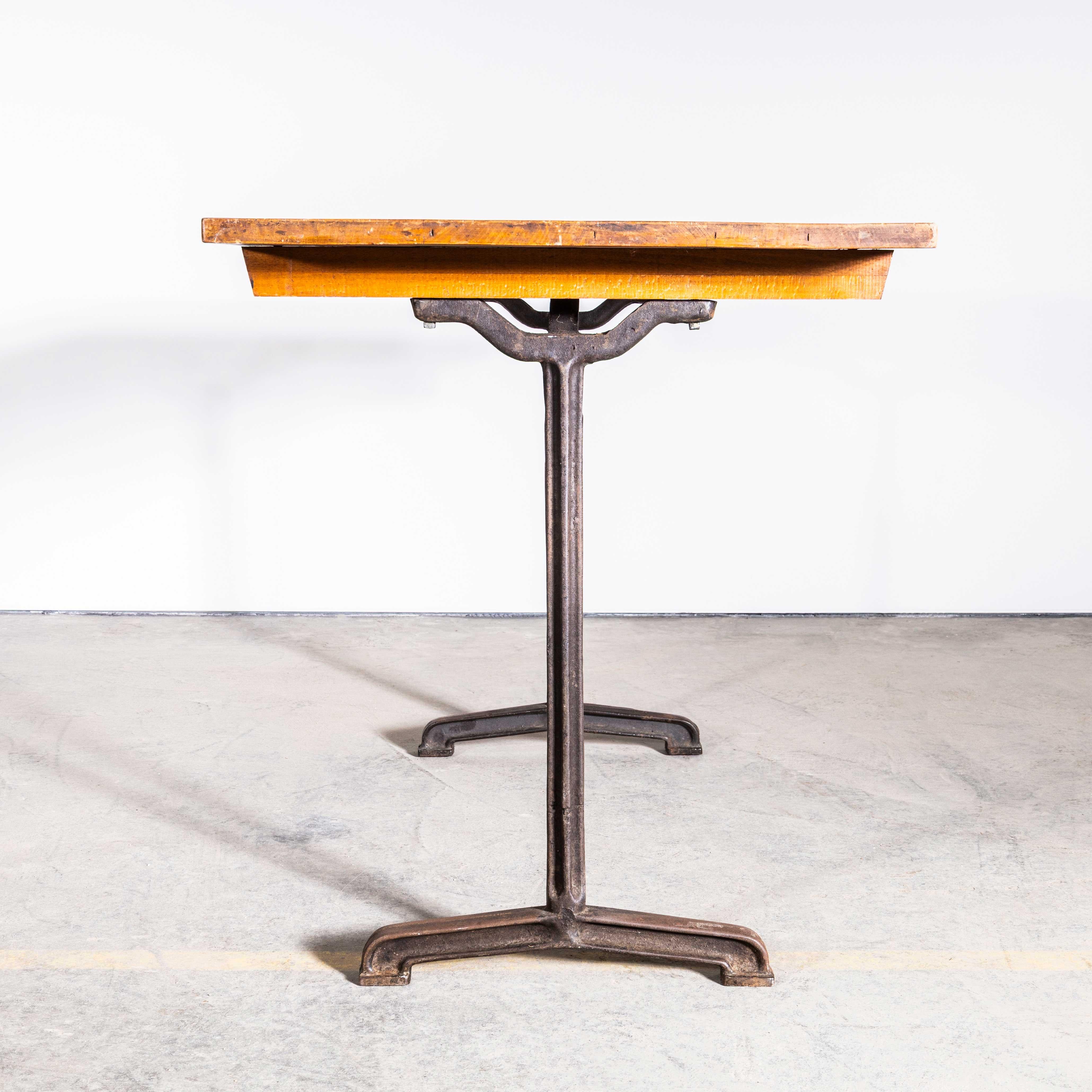 1930's Original French Cast Base Café Dining Table (3609) For Sale 1