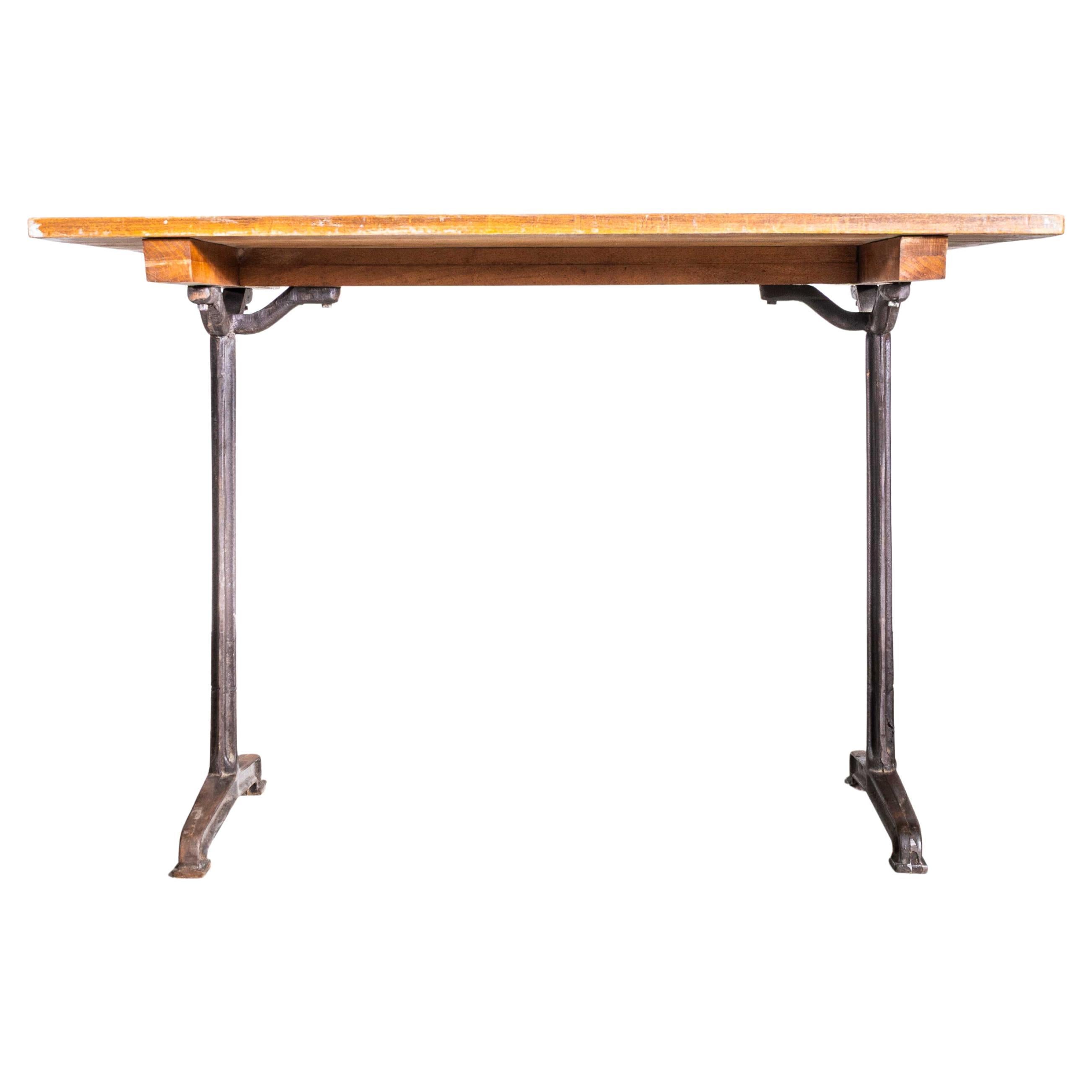 1930's Original French Cast Base Café Dining Table (3609)
