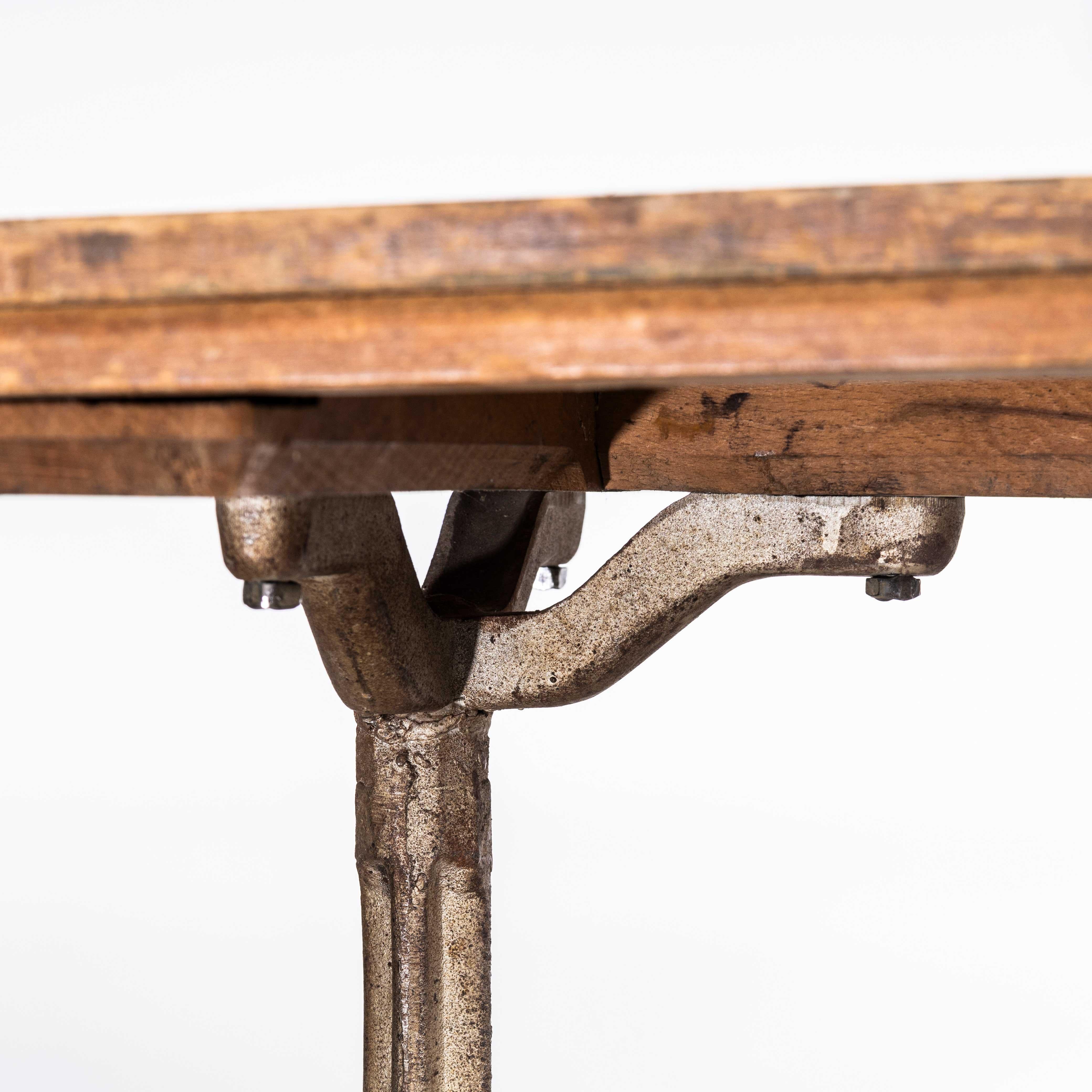 1930's Original French Cast Base Café Dining Table (3610) For Sale 1