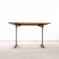 1930's Original French Cast Base Café Dining Table