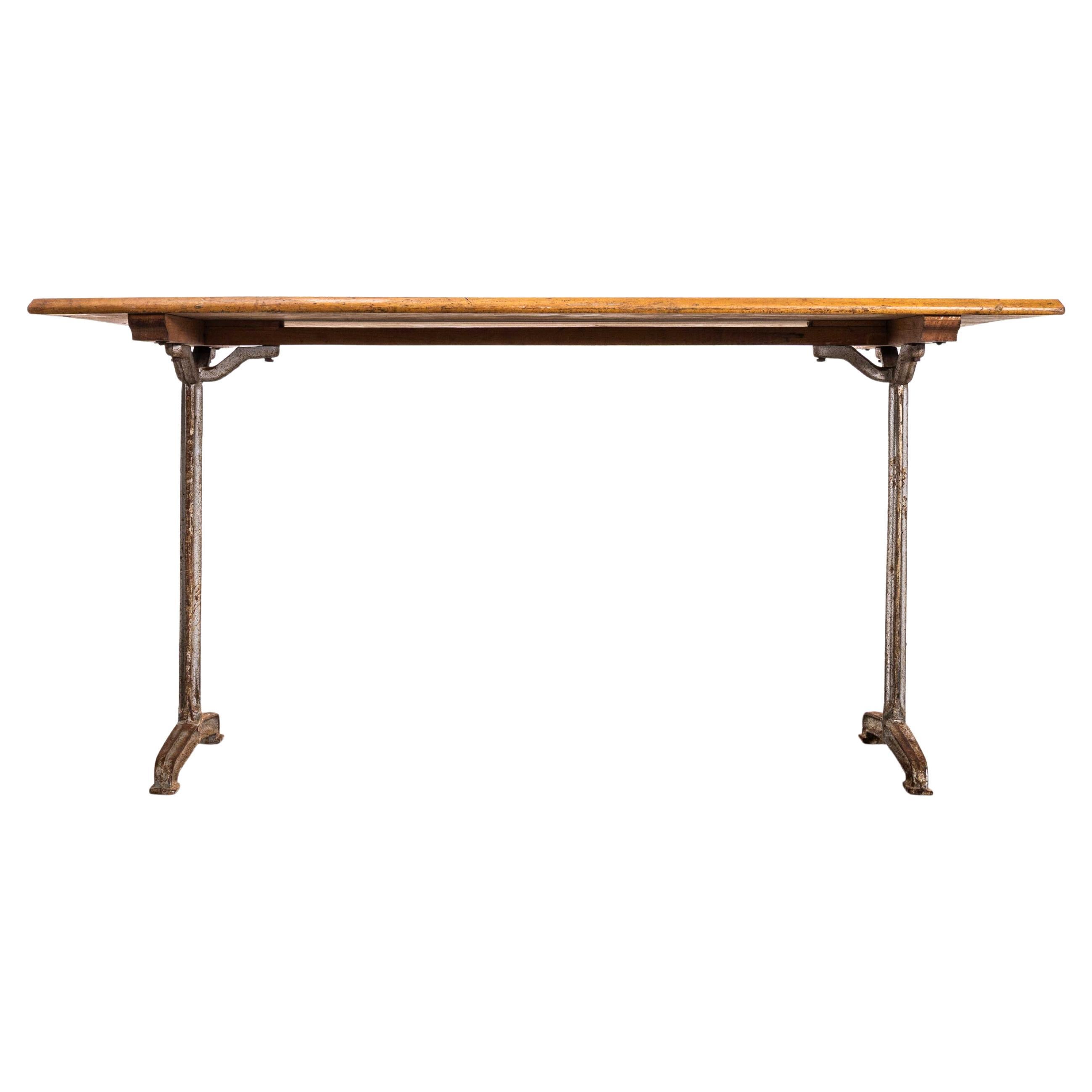 1930
s Original French Cast Base Café Dining Table