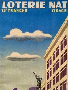 1930s Original French Loterie Nationale Lithograpic Poster