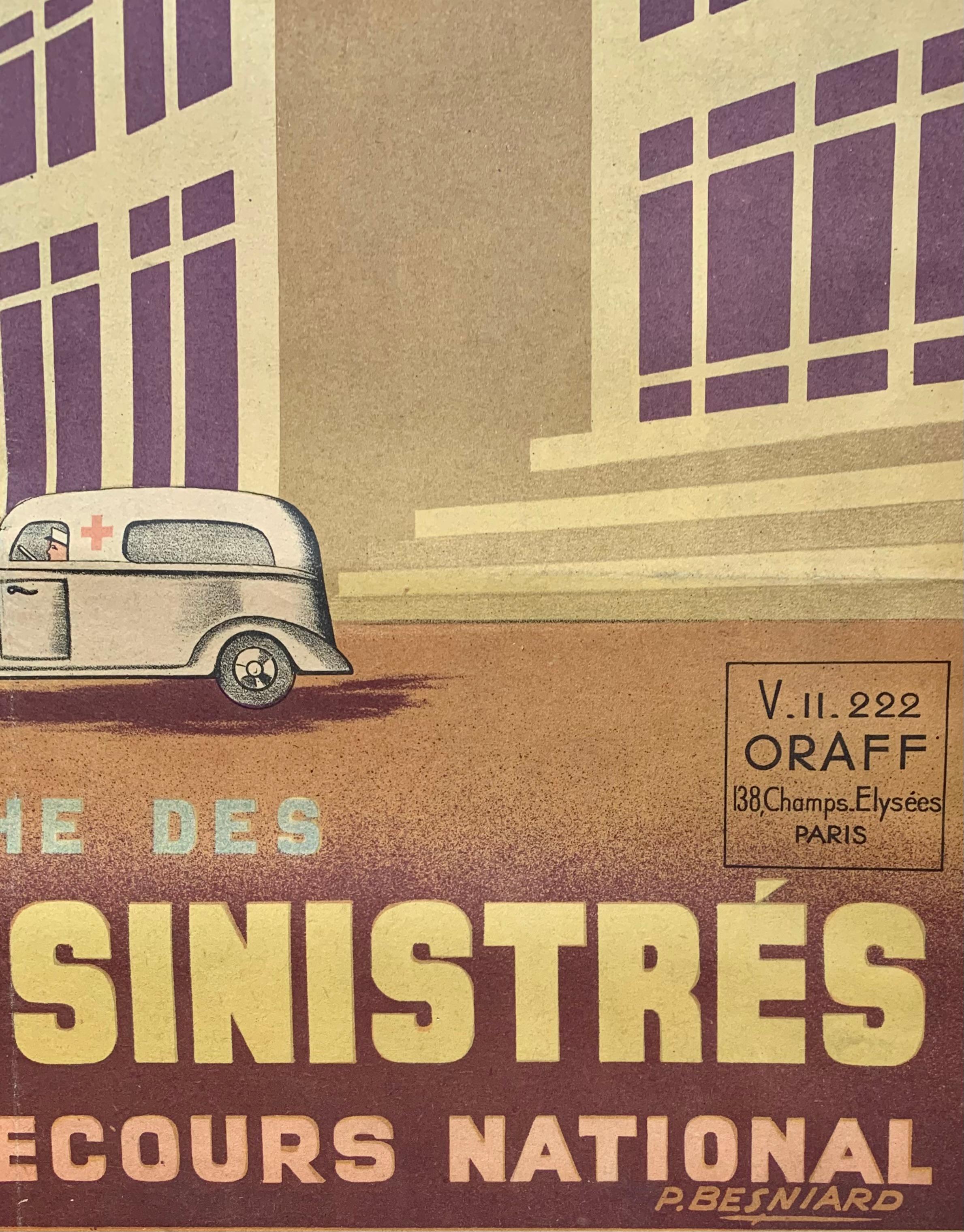 Paper 1930s Original French Loterie Nationale Lithograpic Poster For Sale