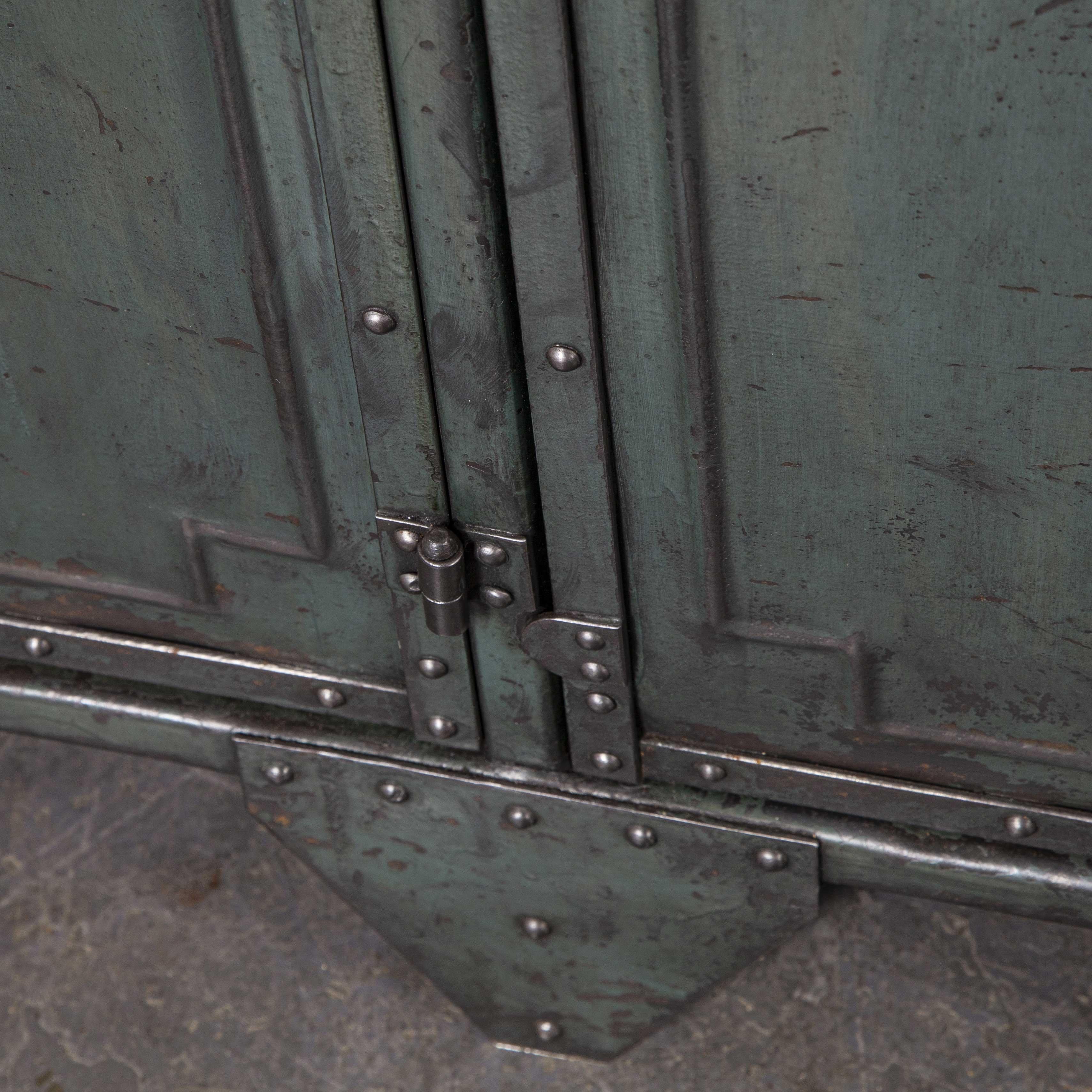 1930s Original French Metal Five-Door Locker by Gantois 12