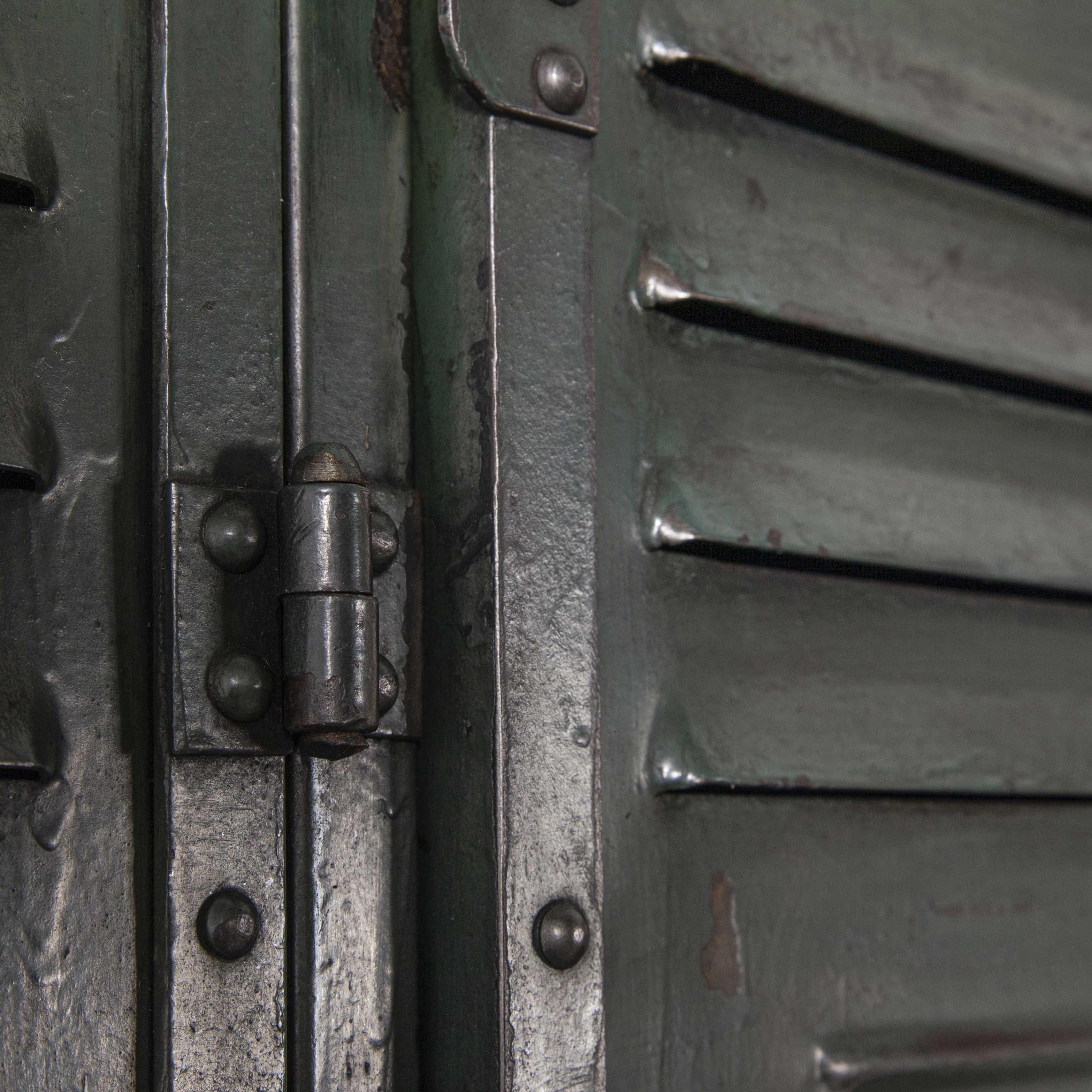 Mid-20th Century 1930s Original French Metal Five-Door Locker by Gantois