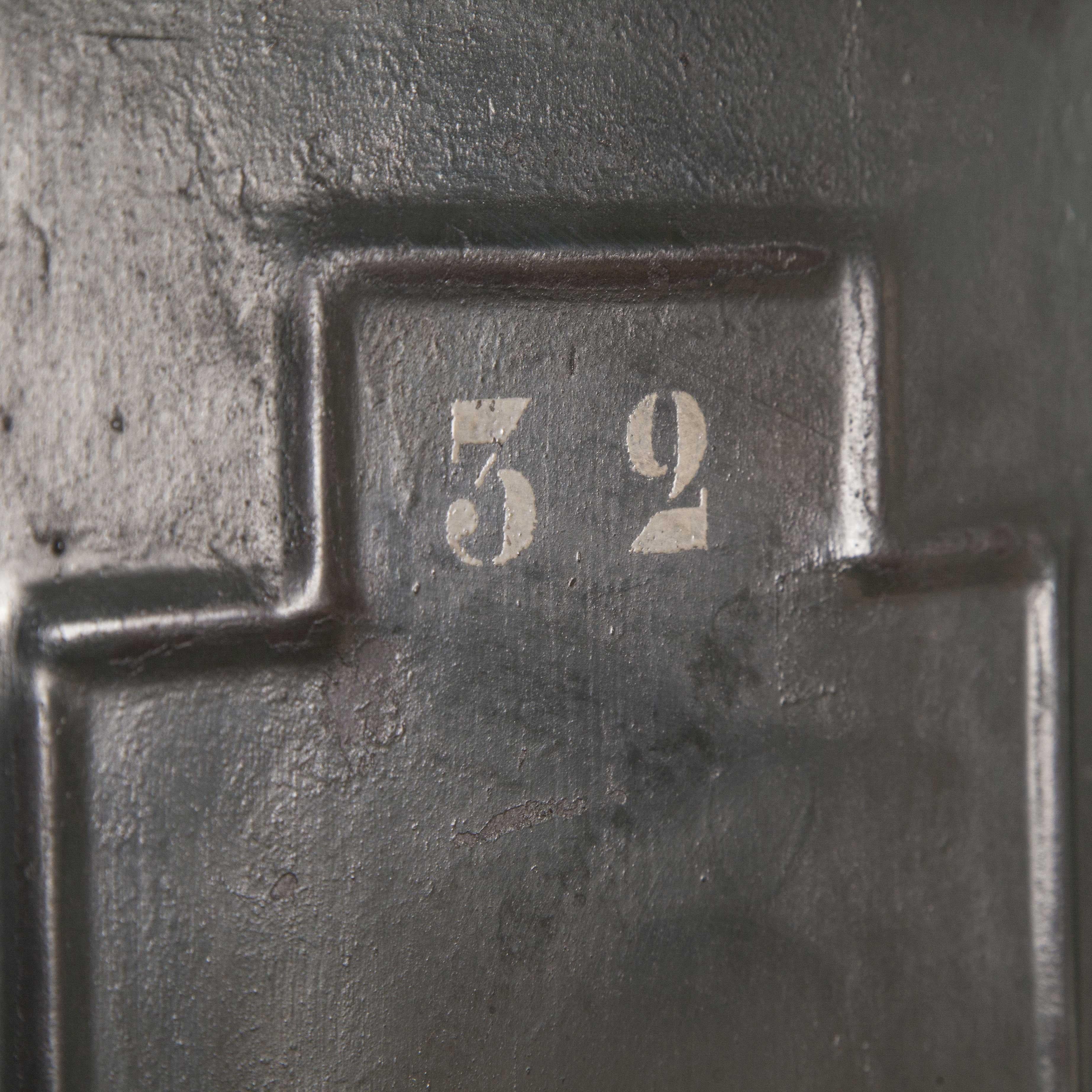 1930s Original French Metal Five-Door Locker by Gantois 1