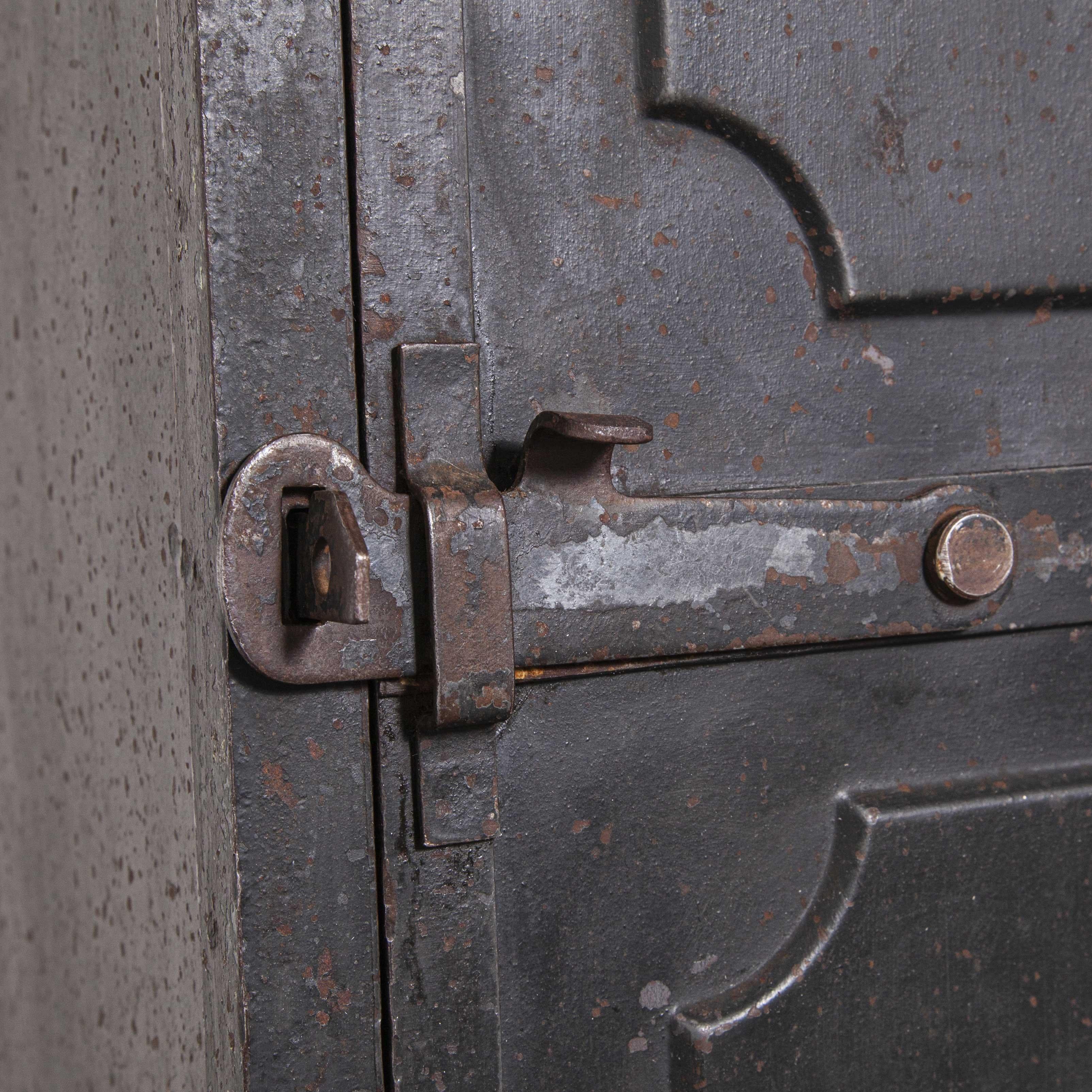 1930s Original French Metal Four-Door Locker by Gantois 12