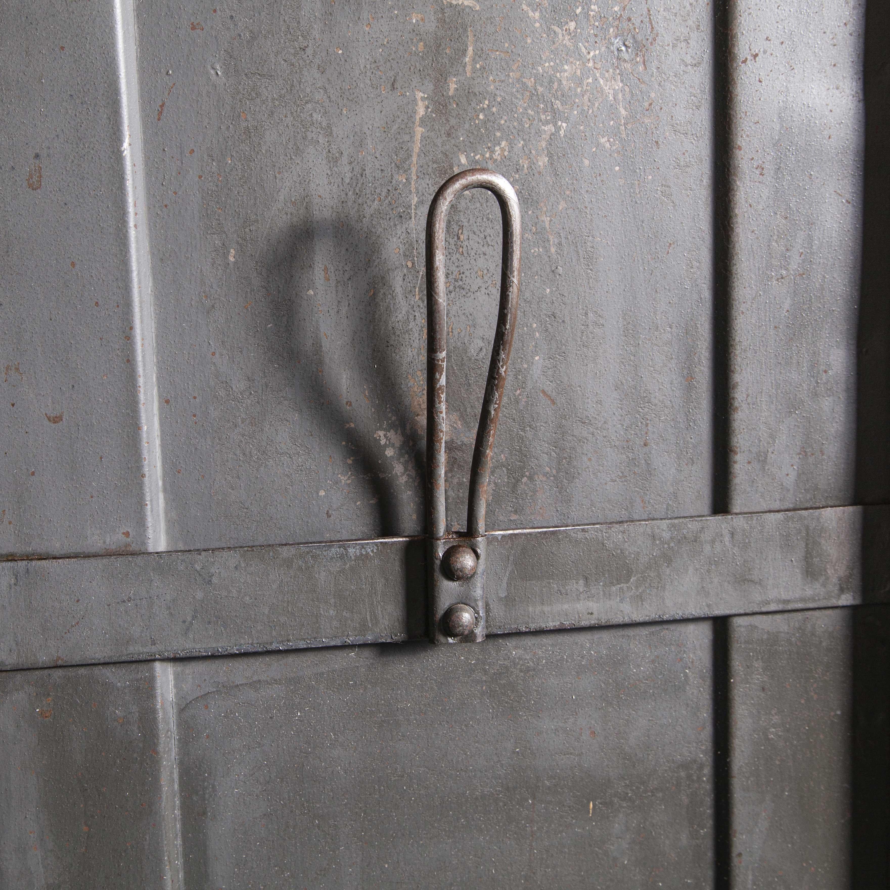 Mid-20th Century 1930s Original French Metal Four-Door Locker by Gantois