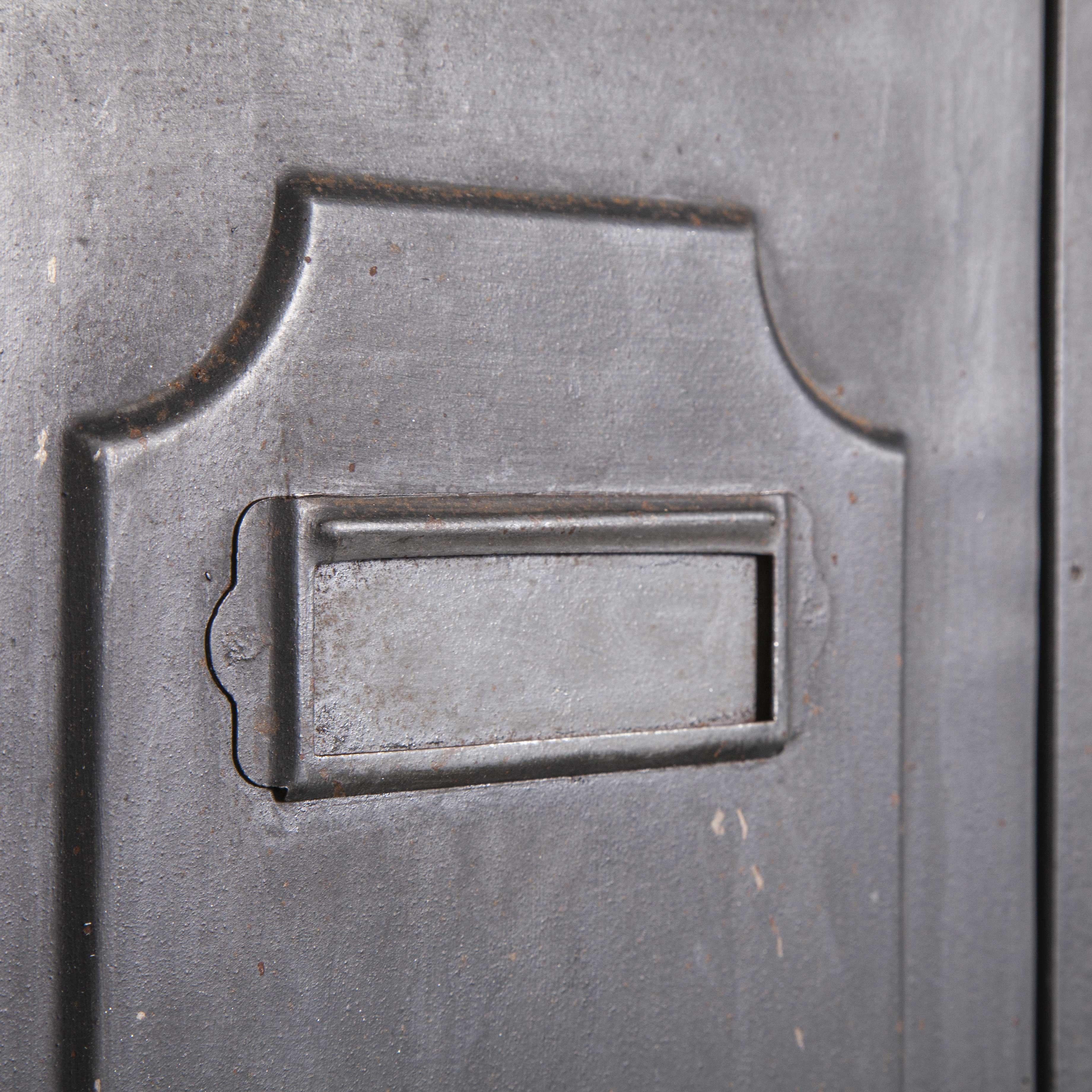 1930s Original French Metal Four-Door Locker by Gantois 3