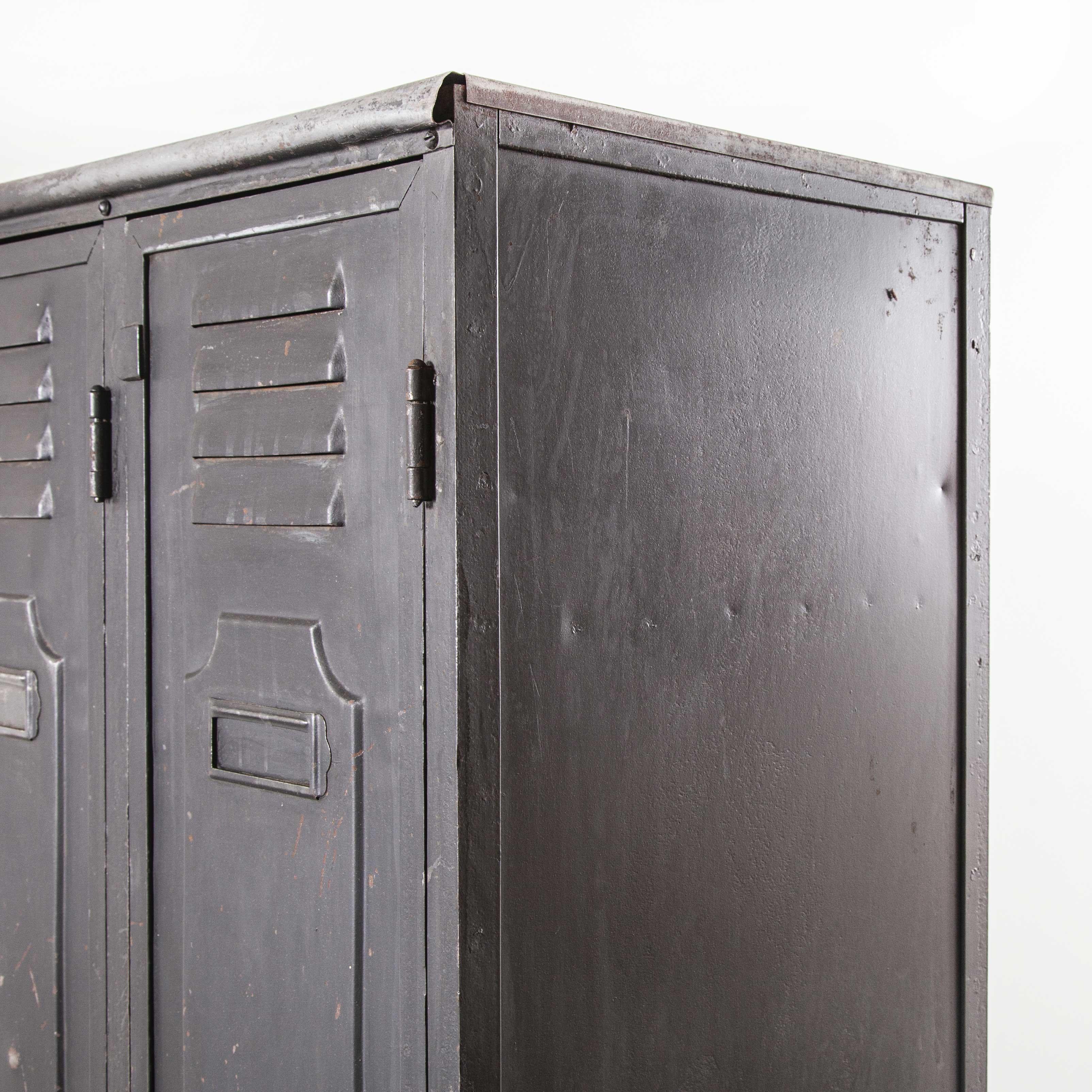 1930s Original French Metal Four-Door Locker by Gantois at 1stDibs