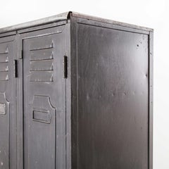 1930s Original French Metal Four-Door Locker by Gantois