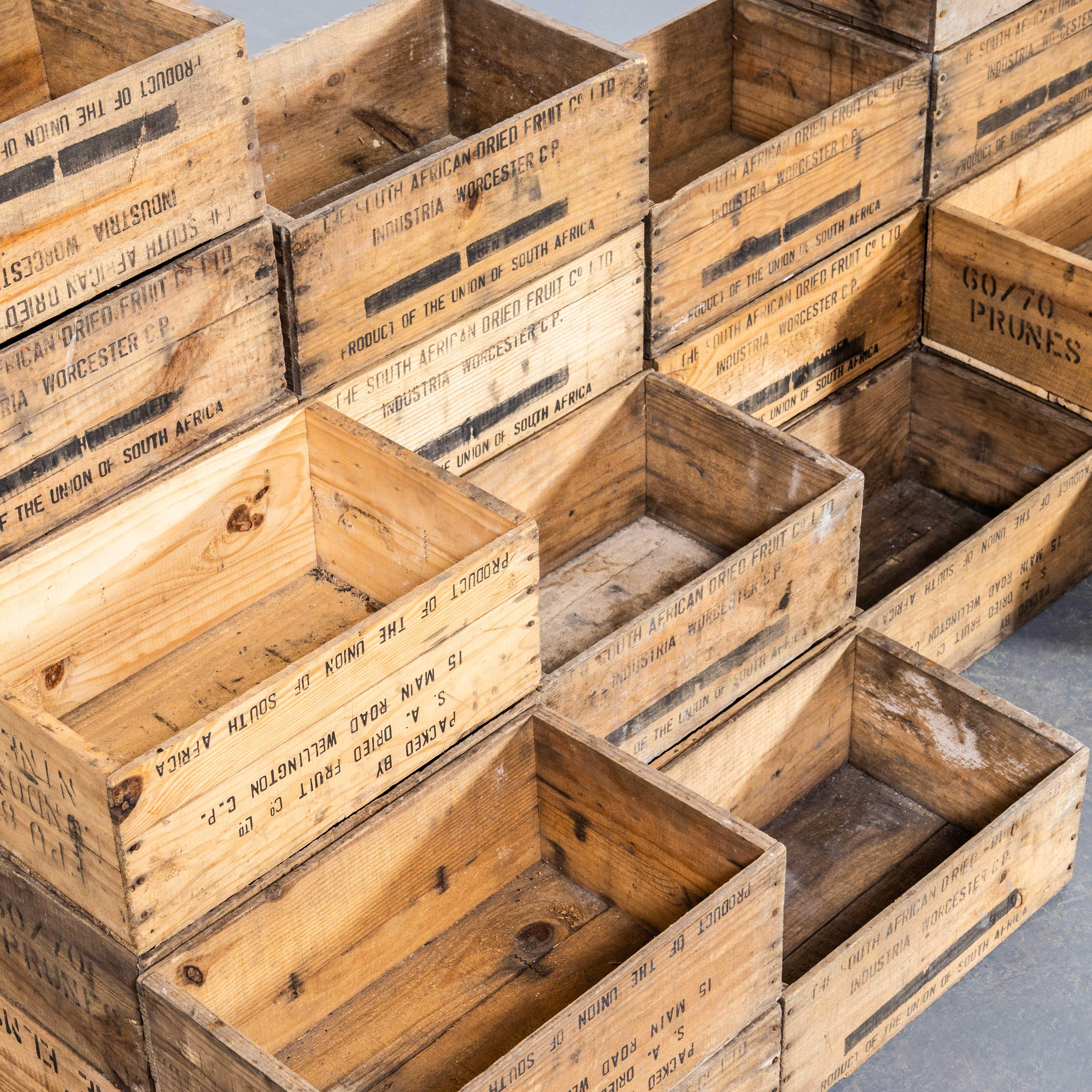 Original Obsttransport-Exportkisten aus den 1930er Jahren - Kleinserie verfügbar (Europäisch) im Angebot